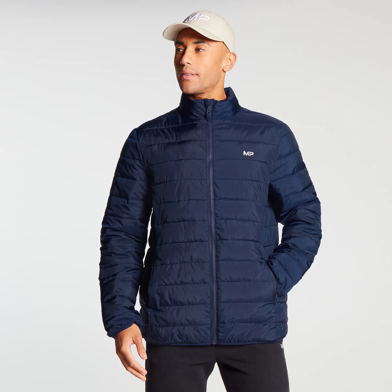 MP Men's Lightweight Packable Puffer Jacket - Navy - XXS Bilde 1