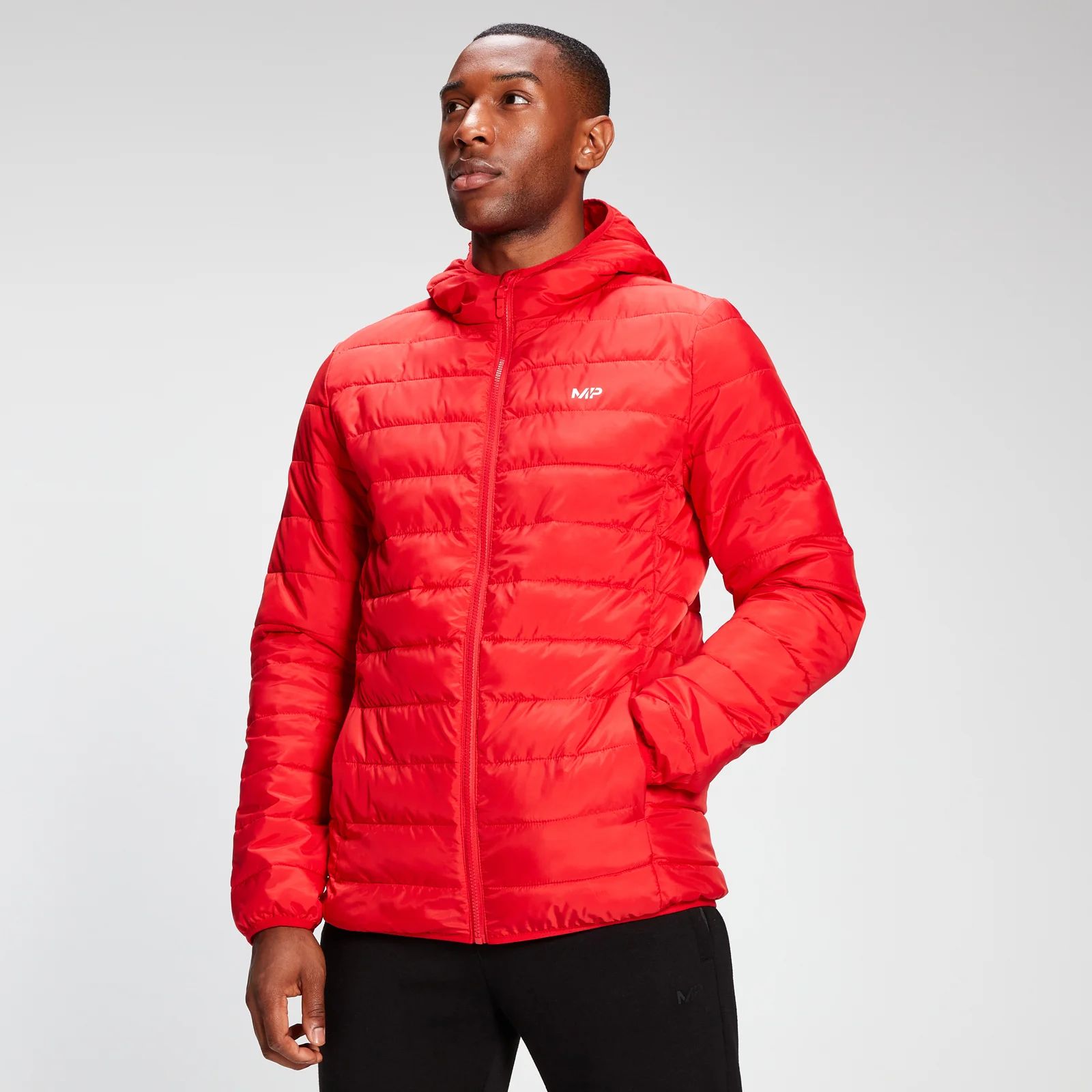 MP Men's Lightweight Hooded Packable Puffer Jacket - Danger - XXS Bilde 1
