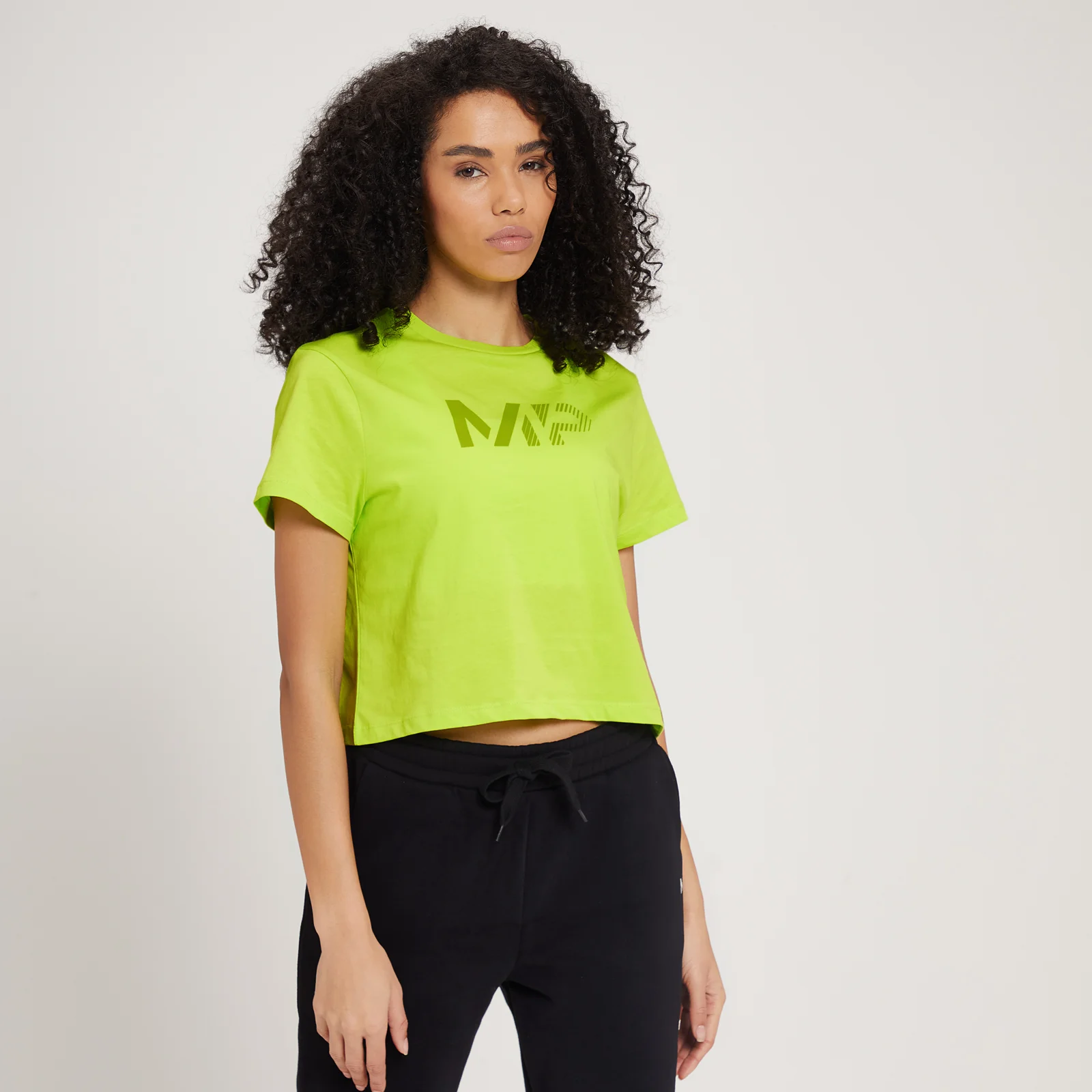 MP Women's Fade Graphic Crop T-Shirt - Lime - XXS Bilde 1