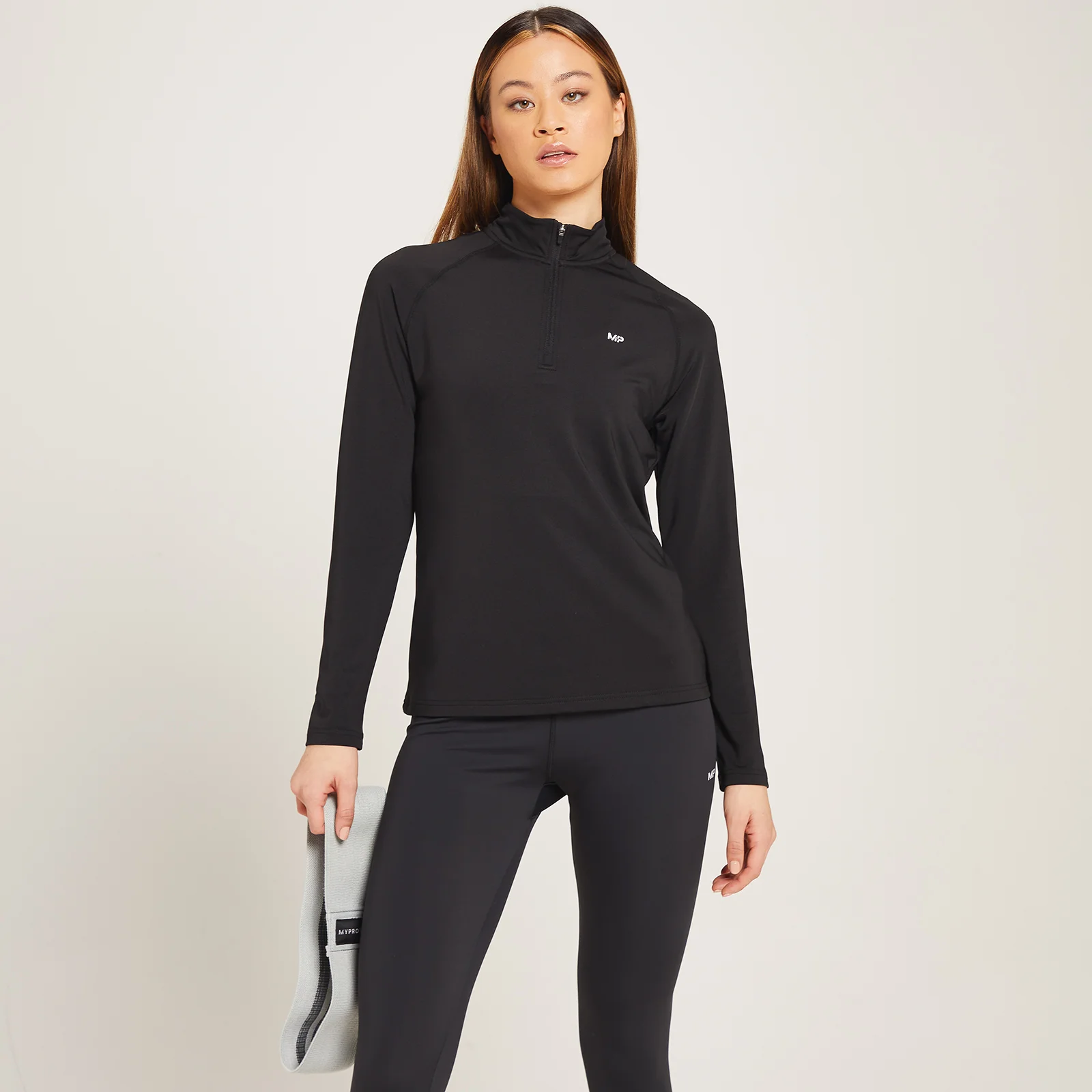 MP Women's Linear Mark Training 1/4 Zip Top - Black - XXS Bilde 1
