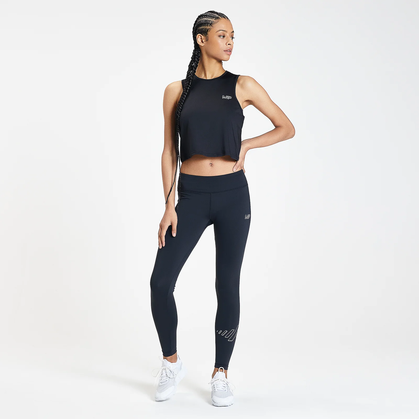MP Women's Infinity Mark Training Crop Vest - Black - XXS Bilde 1