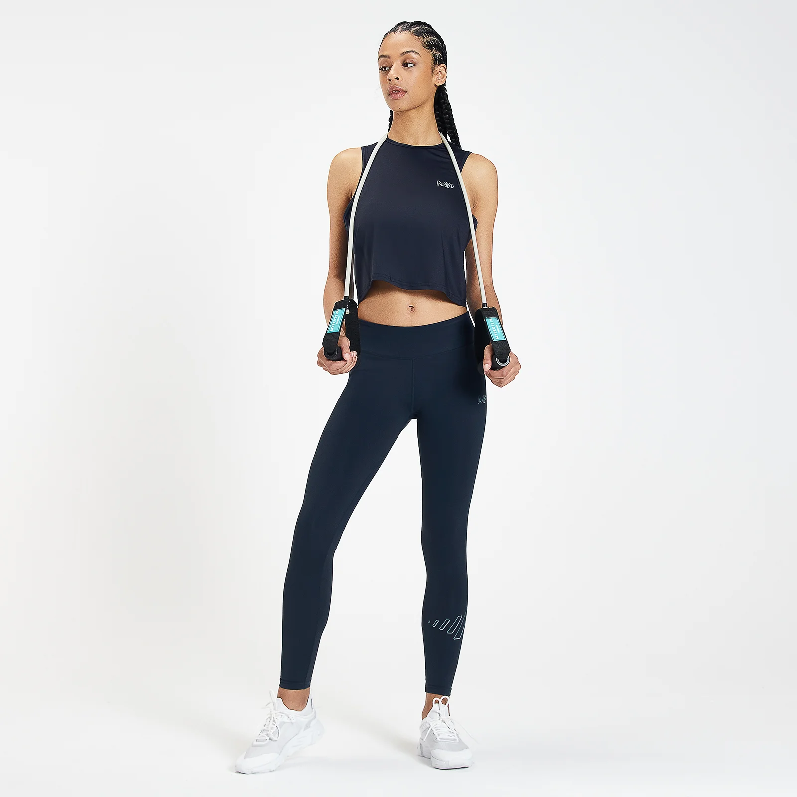 MP Women's Infinity Mark Training Crop Vest - Petrol blue - XXS Bilde 1
