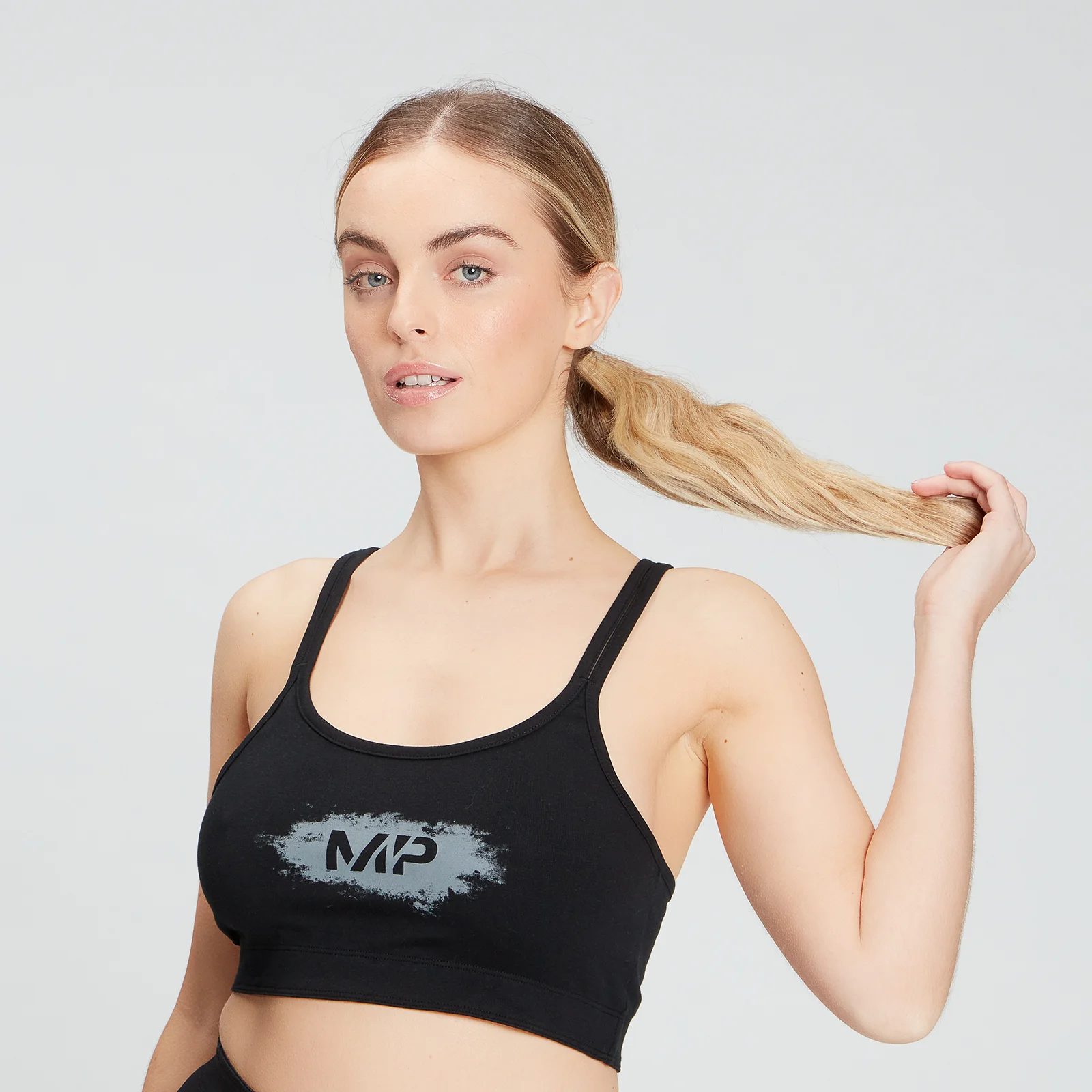 MP Women's Chalk Graphic Sports Bra - Black - XS Bilde 1