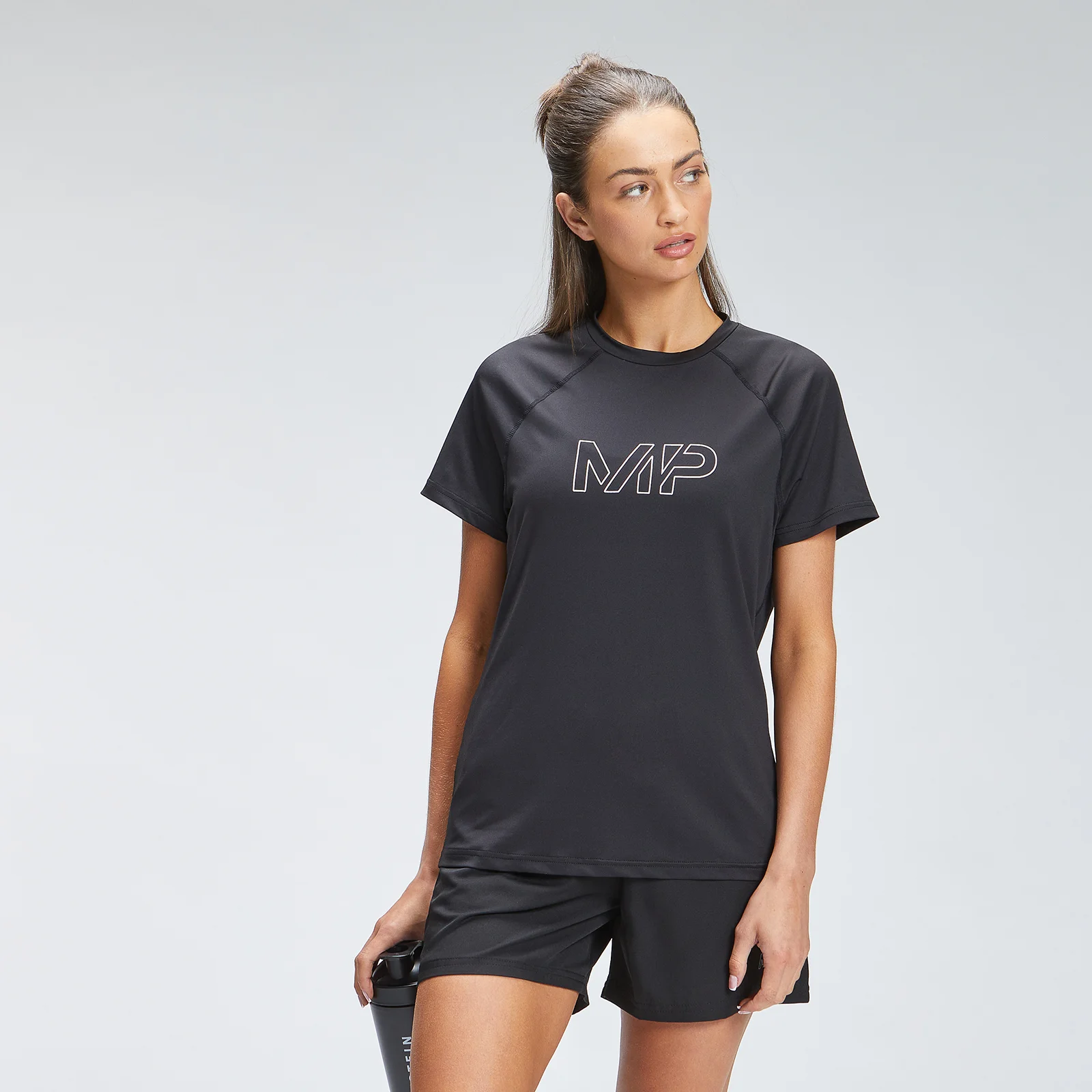 MP Women's Repeat Mark Graphic Training T-Shirt - Black - XXS Bilde 1