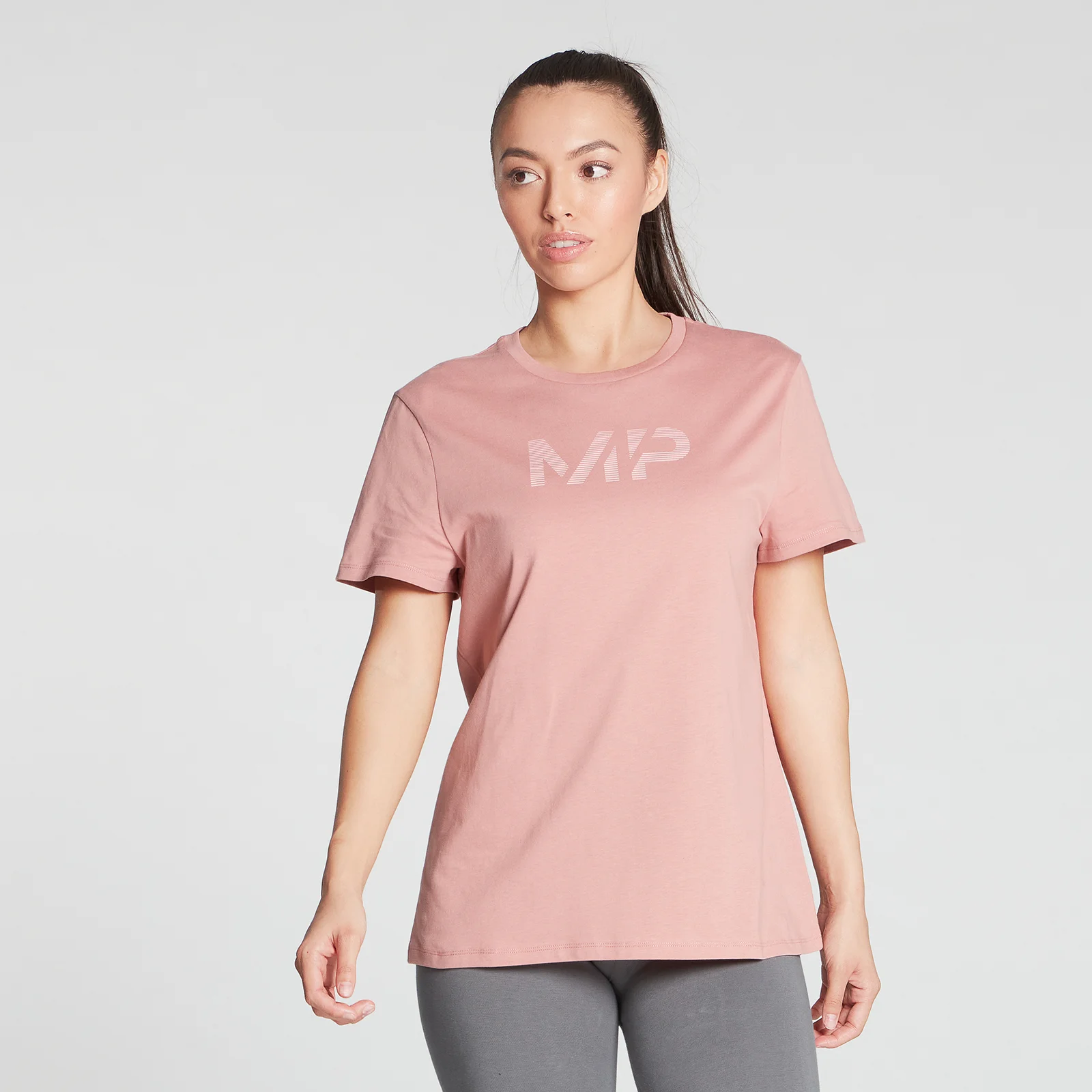 MP Women's Gradient Line Graphic T-Shirt - Washed Pink - XXS Bilde 1