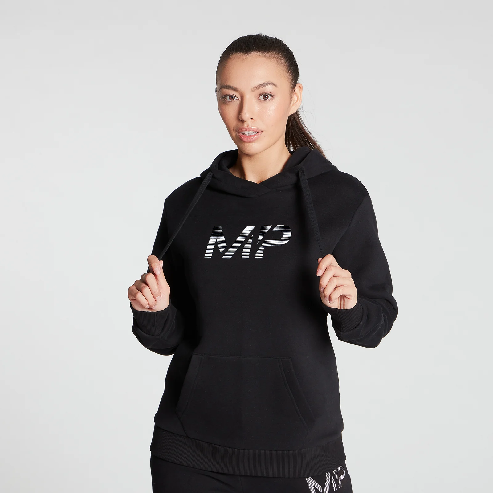 MP Women's Gradient Line Graphic Hoodie - Black - XXS Bilde 1