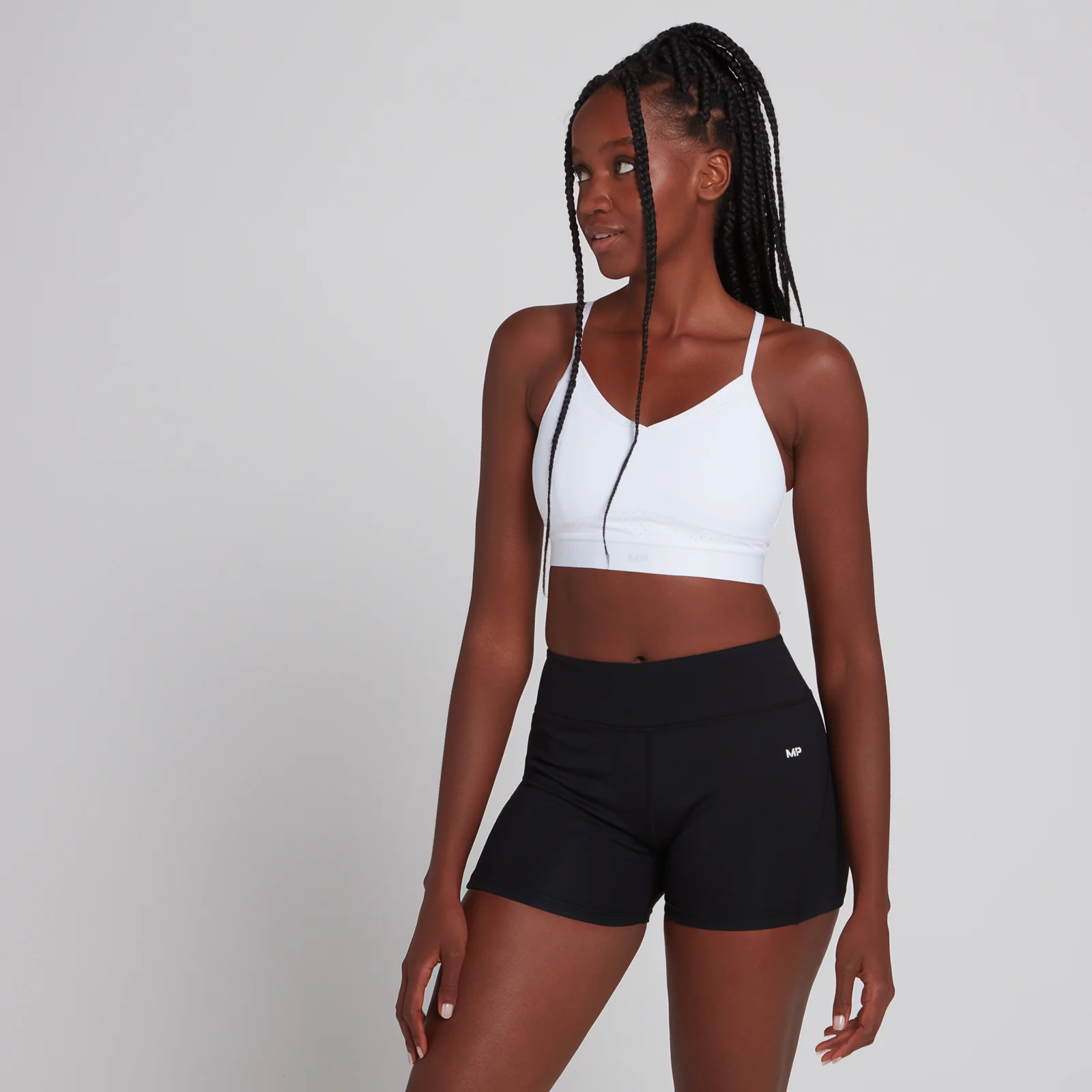 MP Women's Power Ultra Strappy Sports Bra - White - XXS Bilde 1