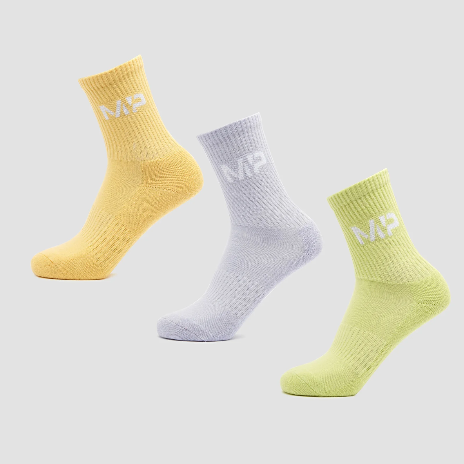 MP Women's Neon Brights Crew Socks (3 Pack) Butterfly/Banana/Lavender - UK 3-6 Bilde 1