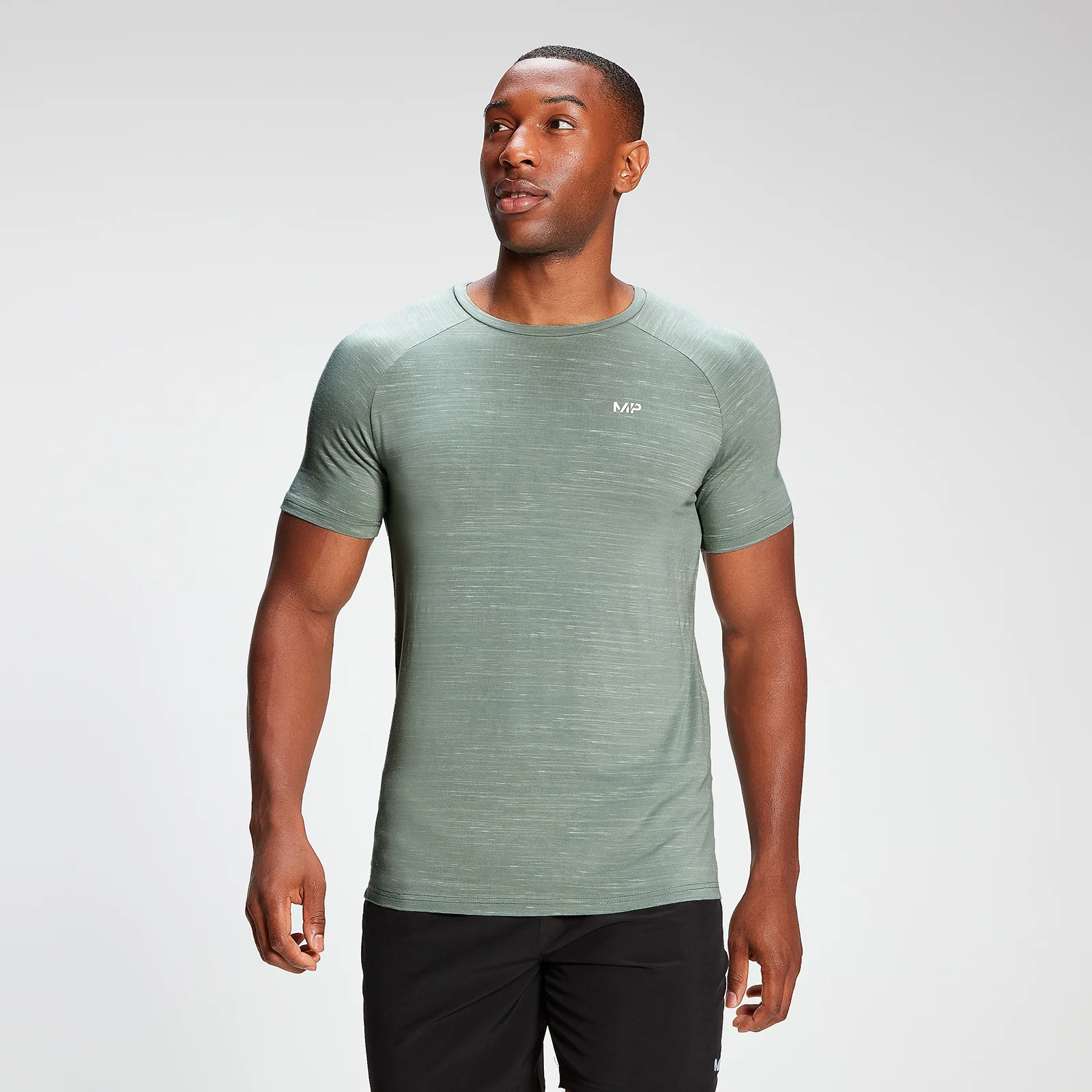 MP Men's Performance Short Sleeve T-Shirt - Pale Green Marl - XXS Bilde 1
