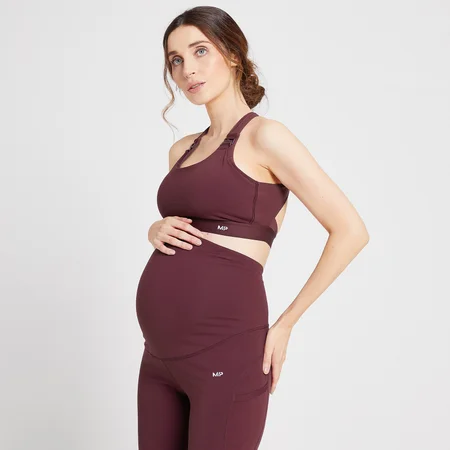 MP Women's Power Maternity/Nursing Sports Bra - Port