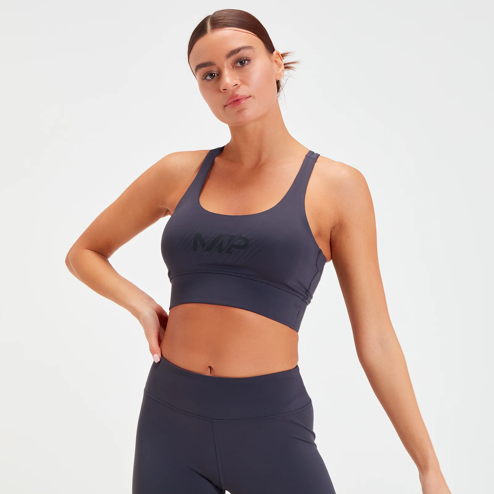 MP Women's Singles Day Sports Bra | Gun Metal - XXS Bilde 1