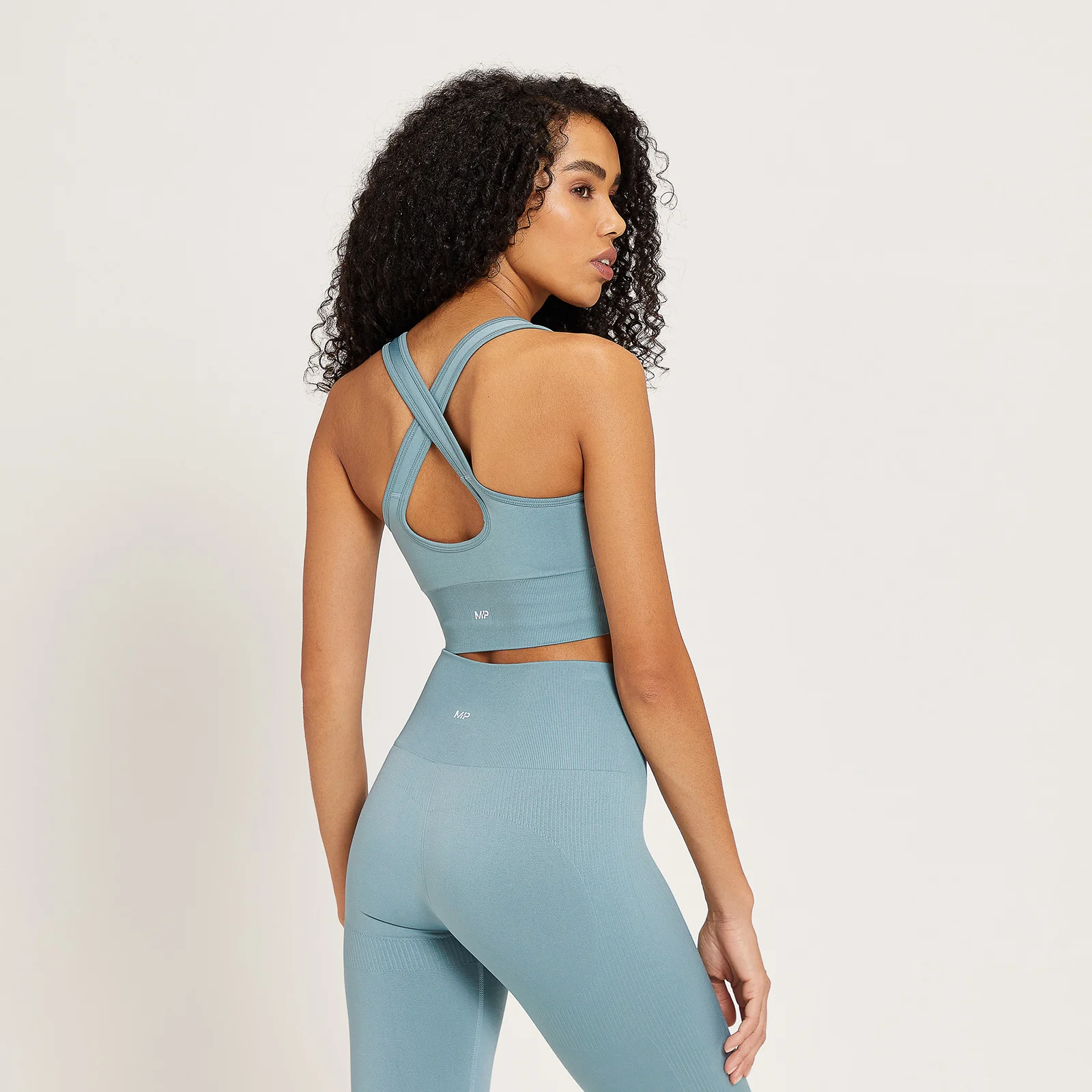 MP Women's Shape Seamless Sports Bra - Stone Blue - XS Bilde 3
