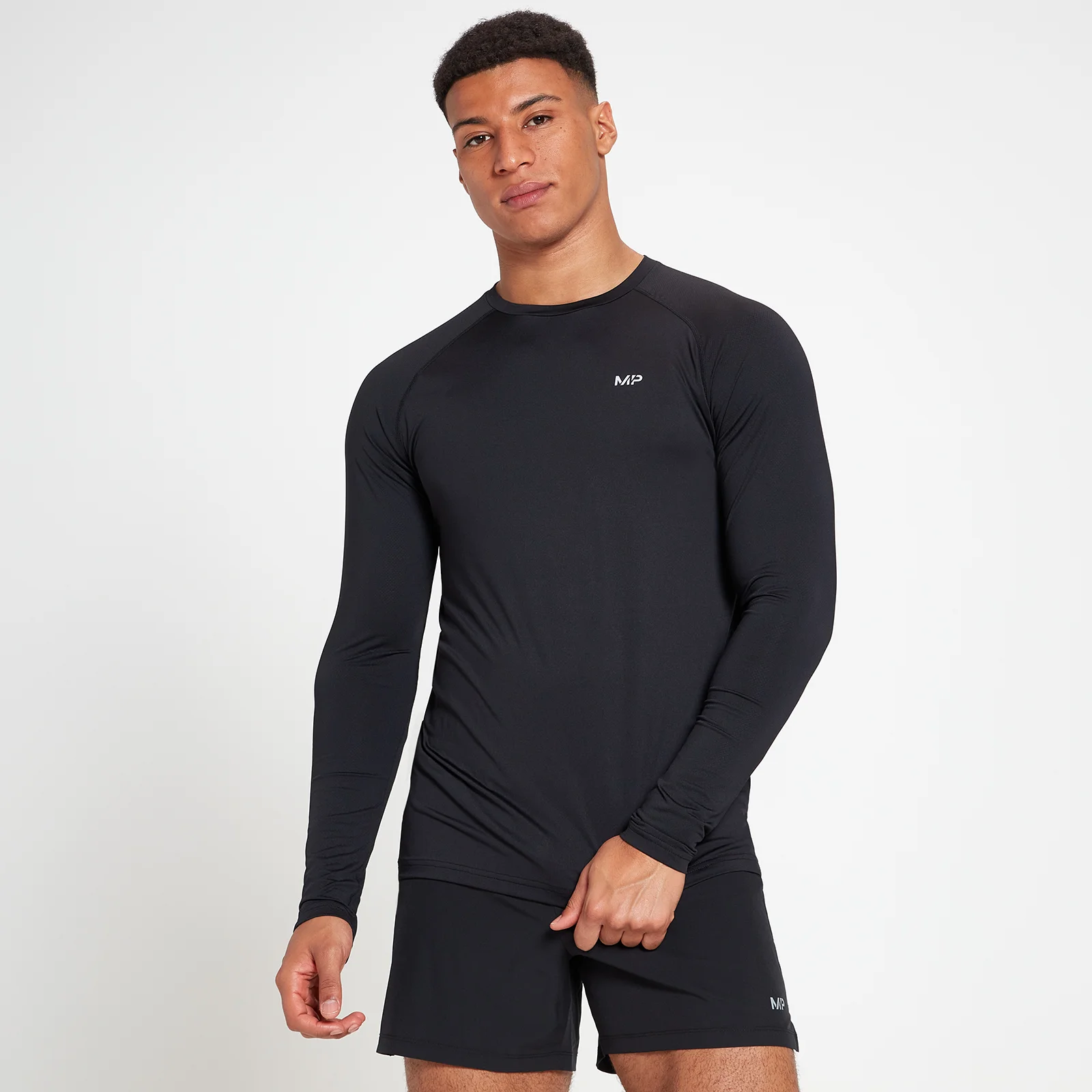 MP Men's Velocity Long Sleeve Top - Black - XXS Bilde 1