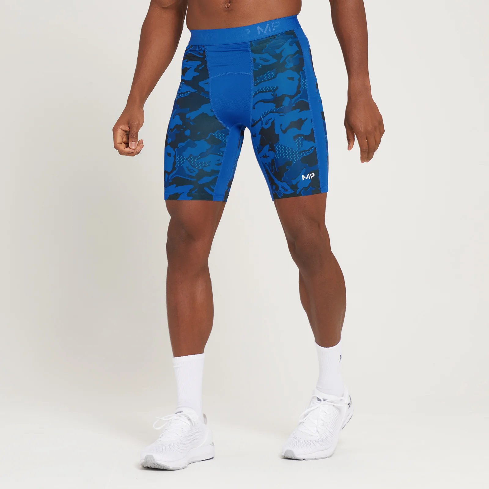MP Men's Adapt Camo Baselayer Shorts - Blue Camo - XXS Bilde 1