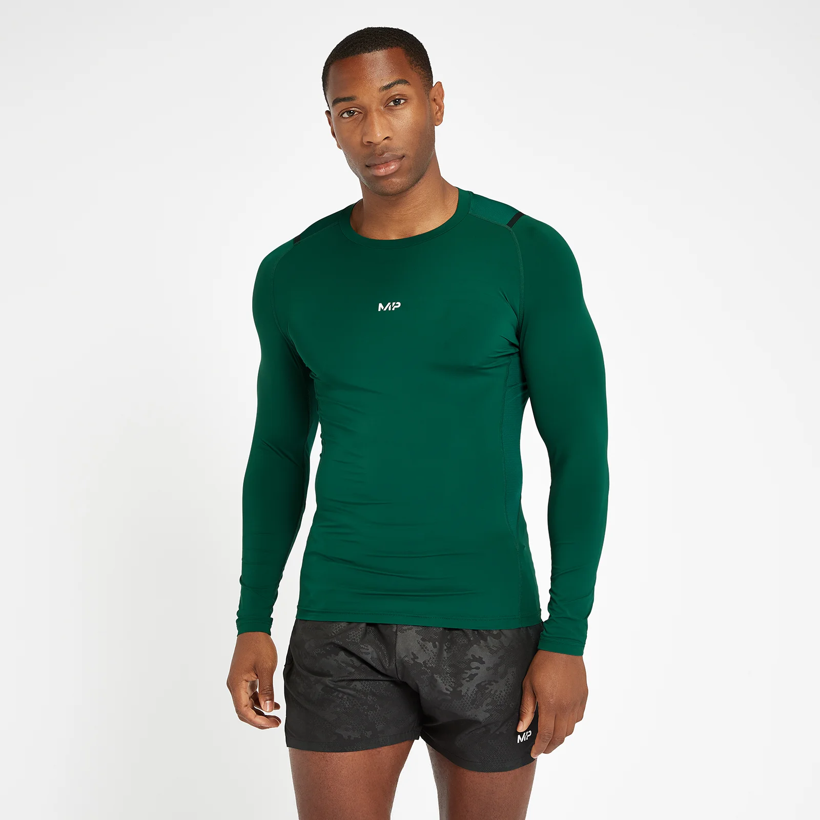 MP Men's Engage Baselayer Long Sleeve Top - Pine - XXS Bilde 1