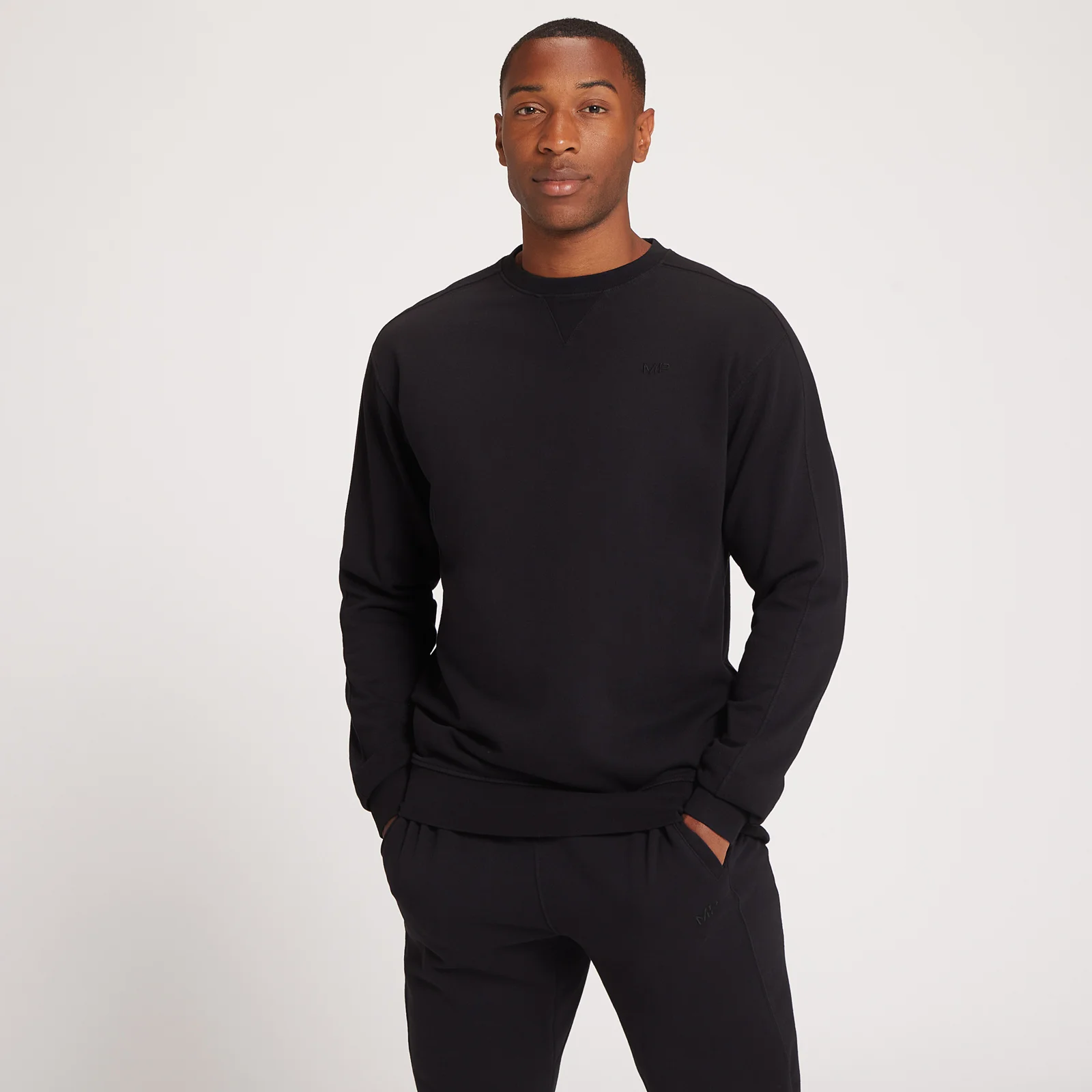 MP Men's Dynamic Training Crew Neck Sweatshirt - Washed Black - XXS Bilde 1