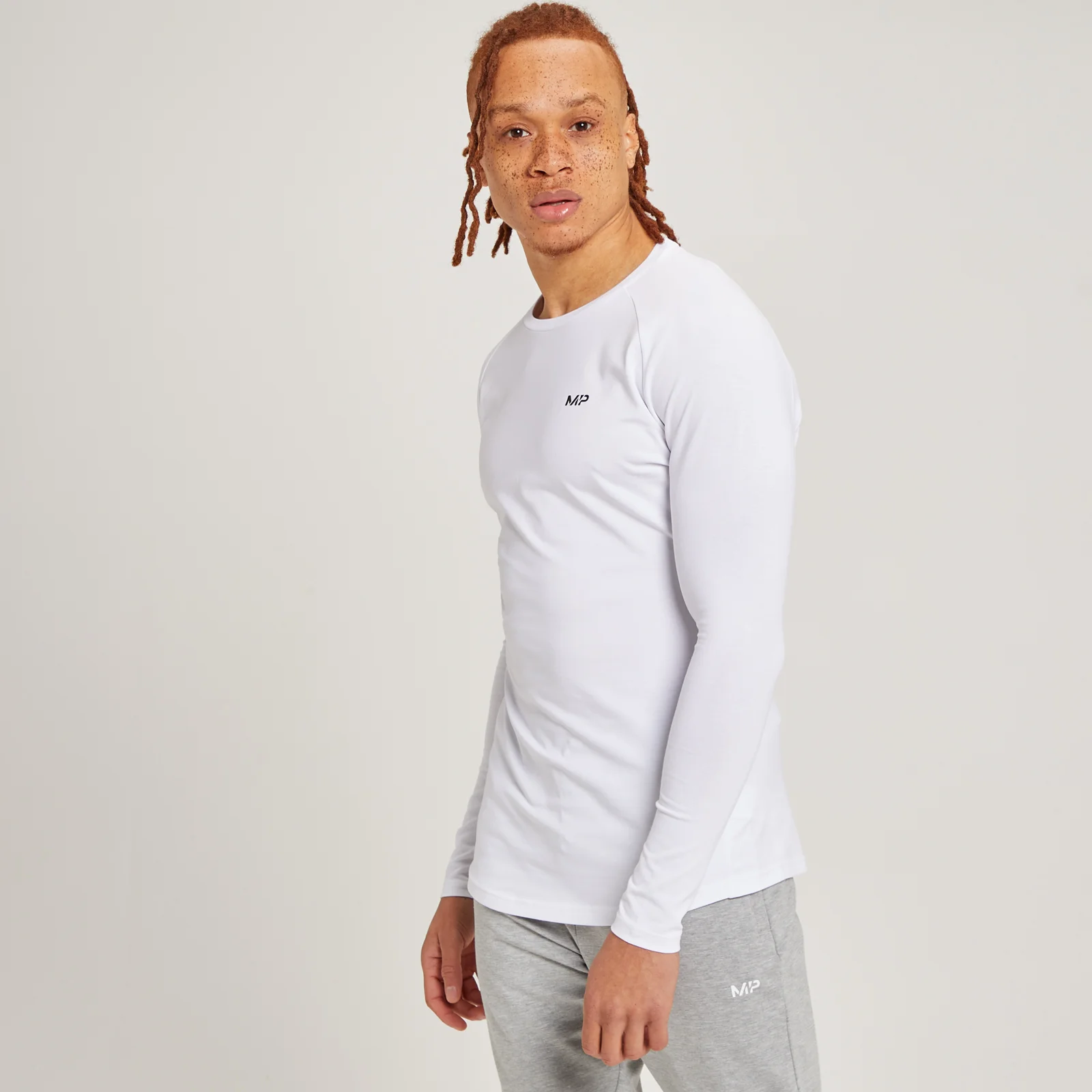 MP Men's Form Long Sleeve Top - White - XXS Bilde 1