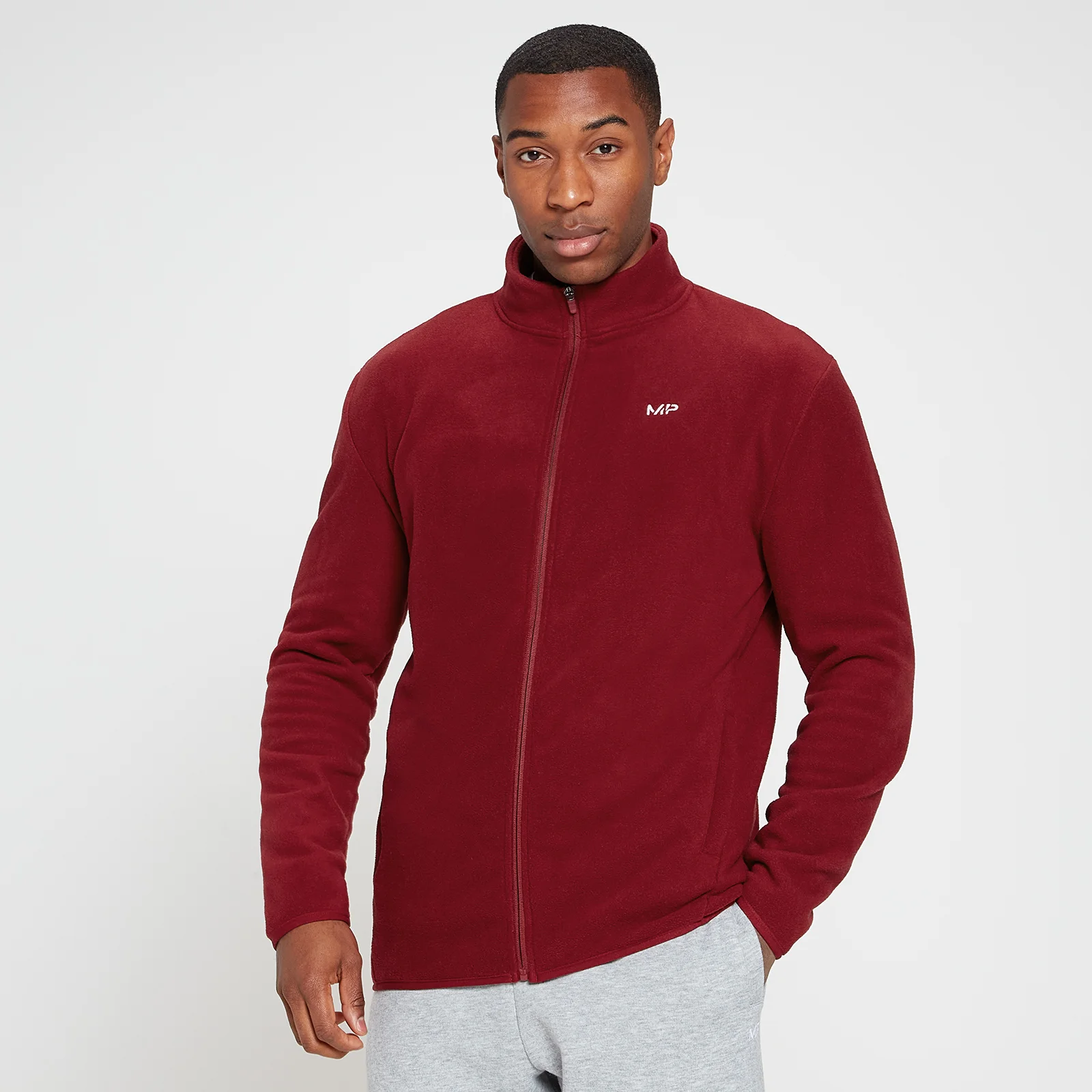 MP Men's Rest Day Zip Up Fleece - Scarlet - XXS Bilde 1