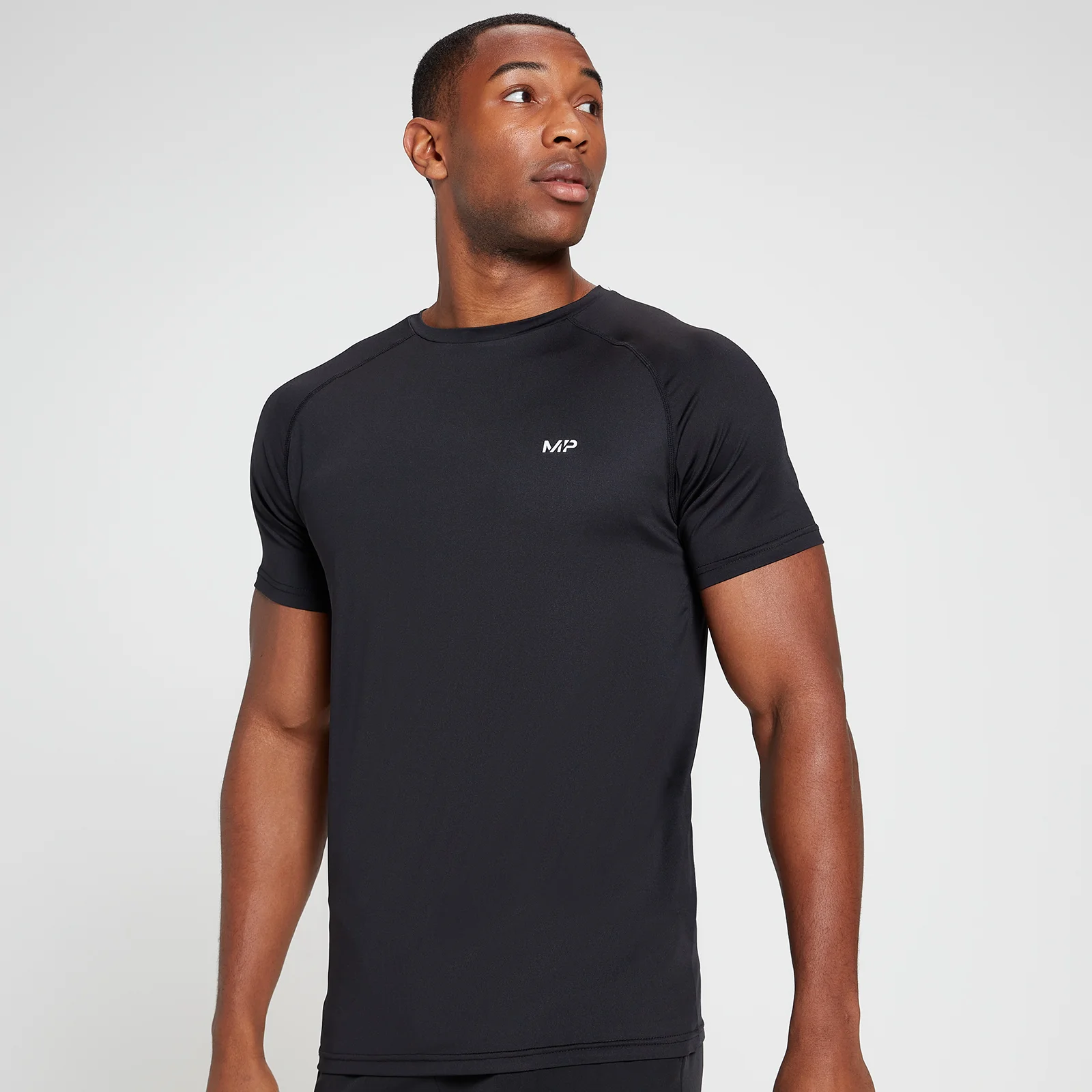 MP Men's Run Graphic Training Short Sleeve T-Shirt - Black - XXS Bilde 1