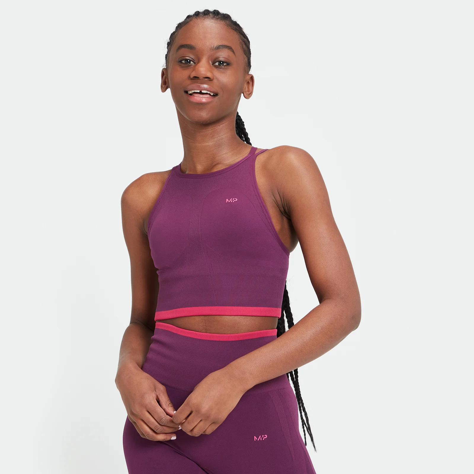 MP Women's Adapt Seamless Sports Bra - Dark Purple - XXS Bilde 1