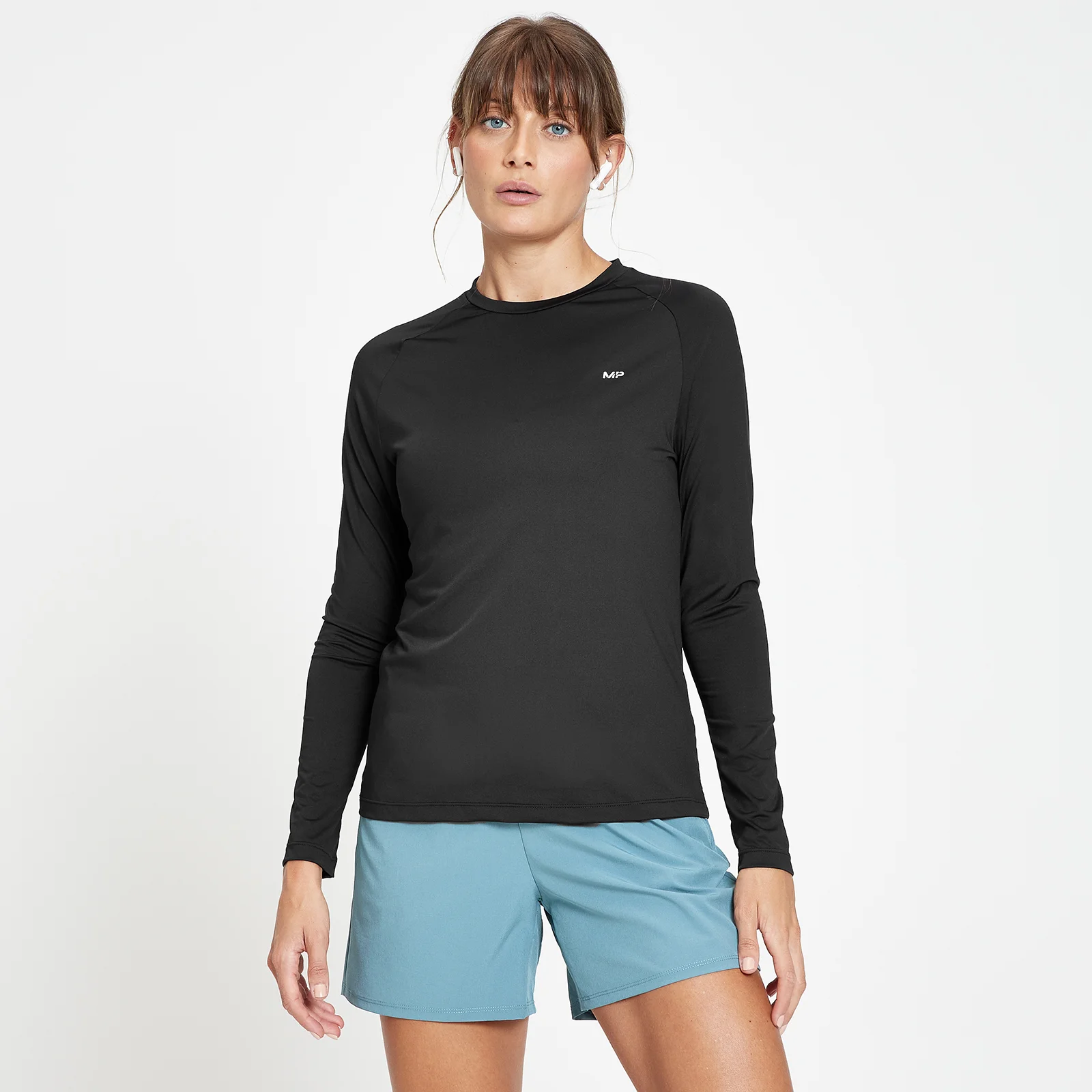 MP Women's Run Life Training Long Sleeve T-Shirt - Black/ White - XXS Bilde 1