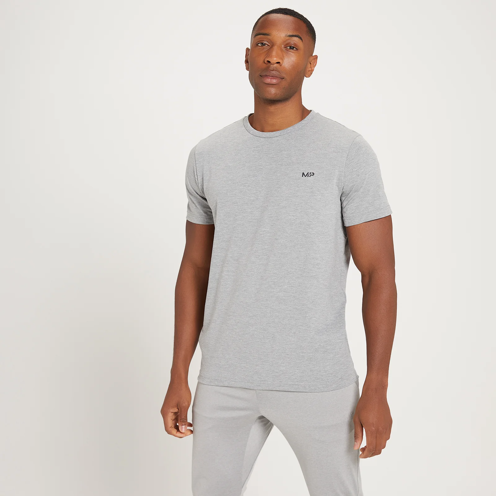 MP Men's Adapt Drirelease Grit Print Short Sleeve T-Shirt - Storm Grey Marl - XXS Bilde 1