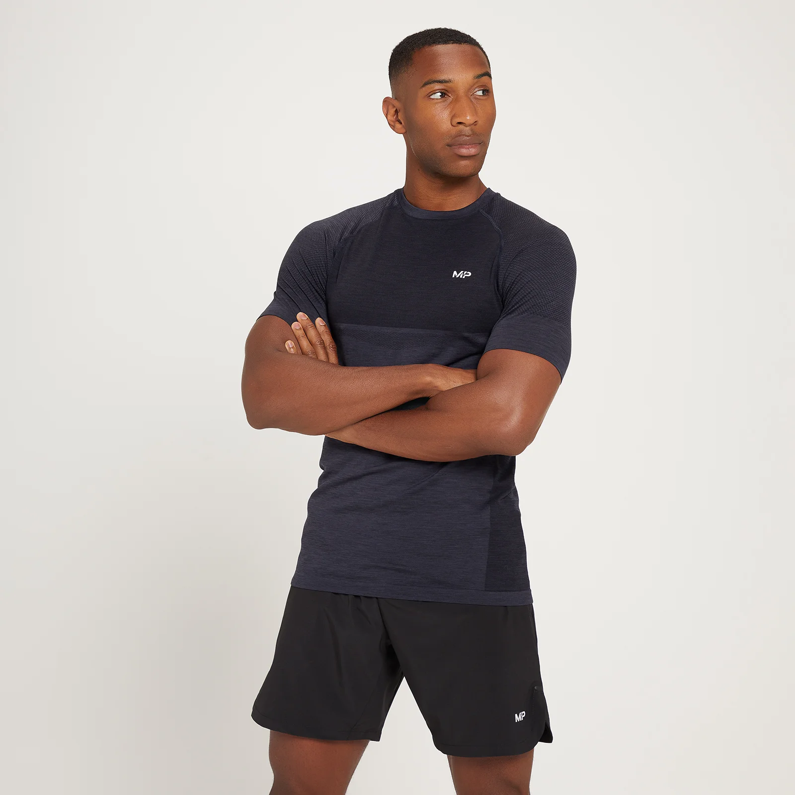 MP Men's Seamless Short Sleeve T-Shirt - Black Marl - XS Bilde 1