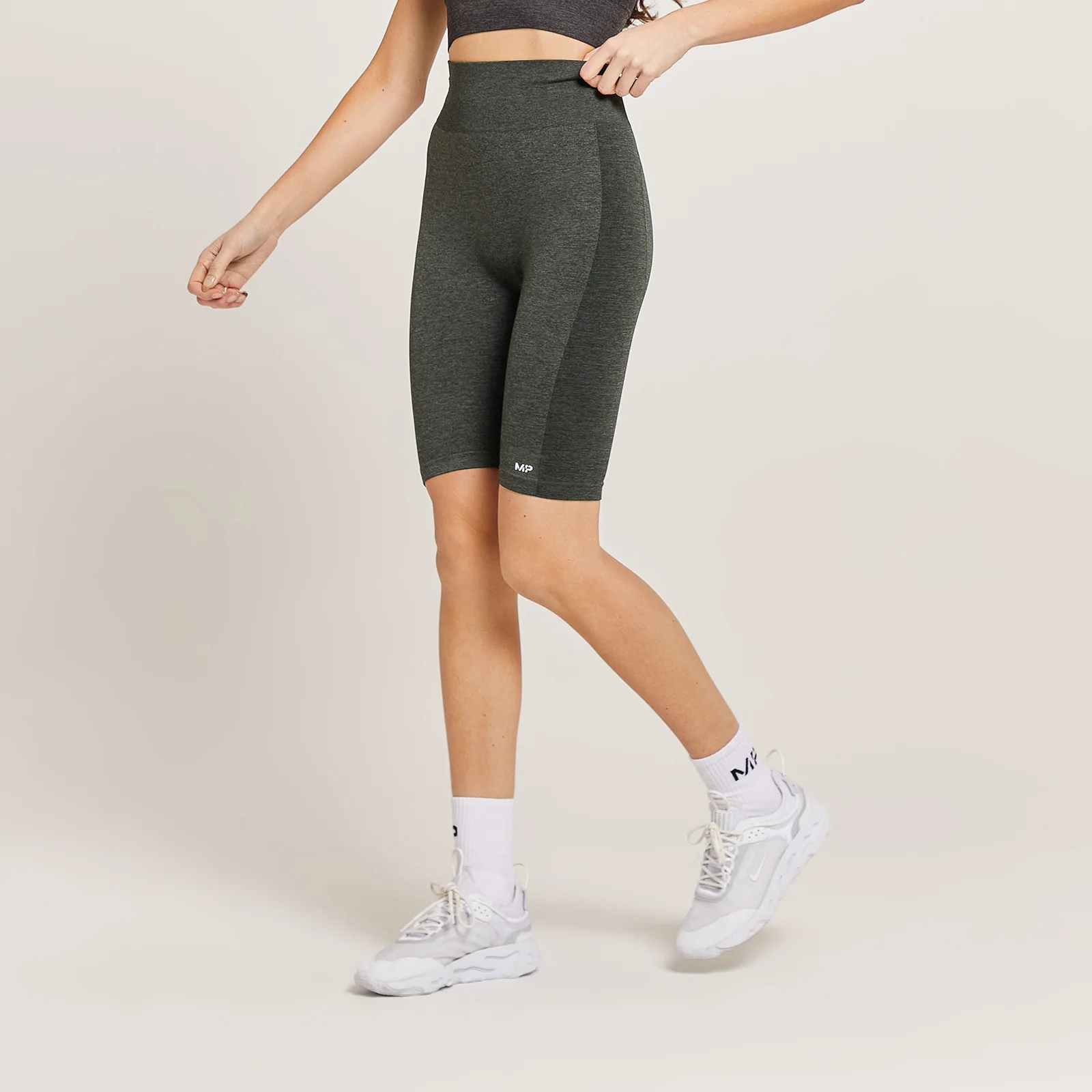 MP Women's Curve High Waisted Cycling Shorts - Carbon Marl - XXS Bilde 1