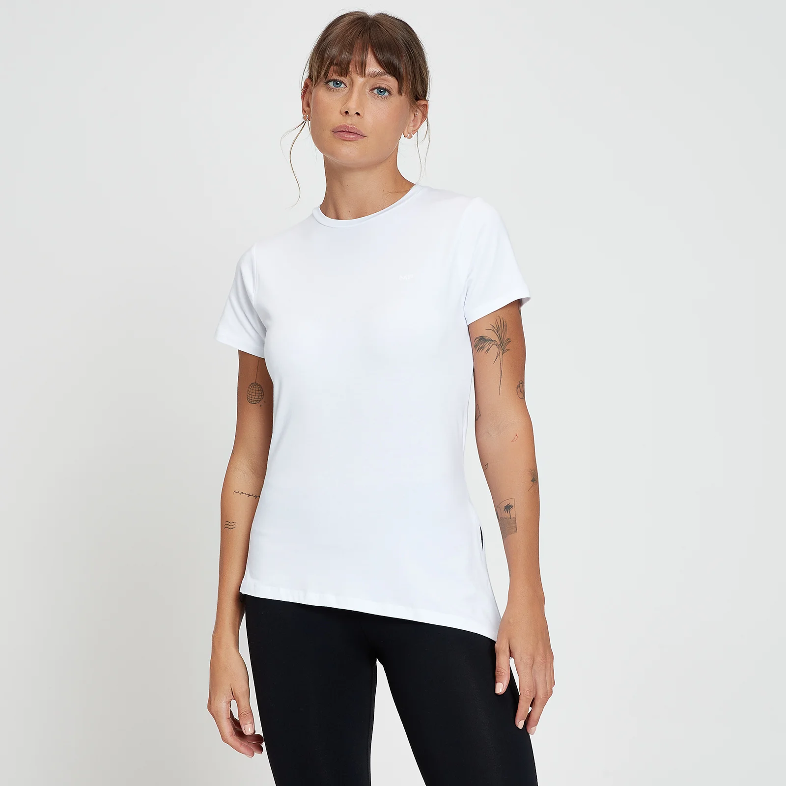 MP Women's Composure Short Sleeve Asymmetric Top - White - XXS Bilde 1