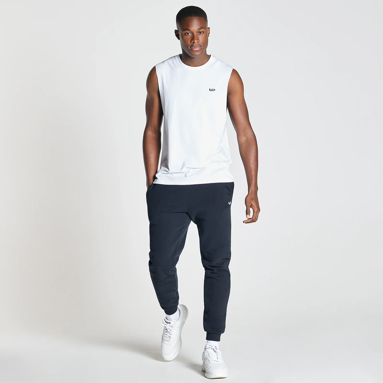 MP Men's Rest Day Drirelease Drop Armhole Tank Top - White - XXS Bilde 1
