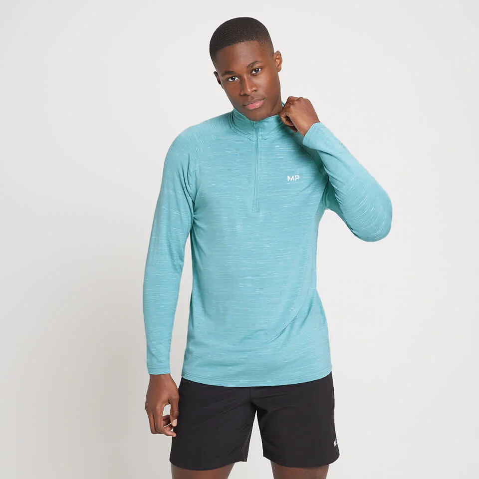 MP Men's Performance 1/4 Zip Top - Smoke Green Marl - XXS Bilde 1