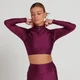 MP Women's Engage Long Sleeve Crop 1/4 Zip Top - Deep Purple