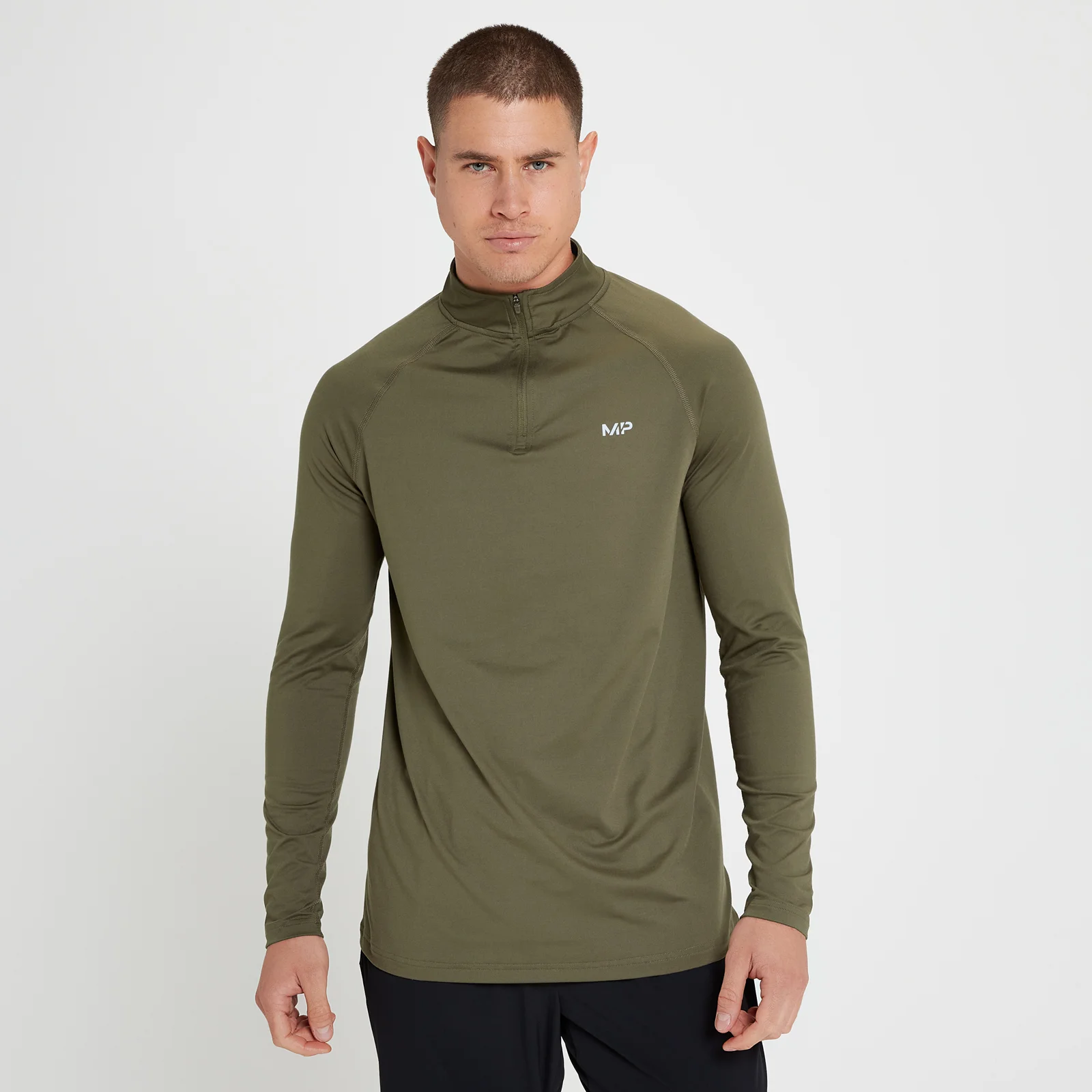 MP Men's Velocity 1/4 Zip - Army Green - XXS Bilde 1