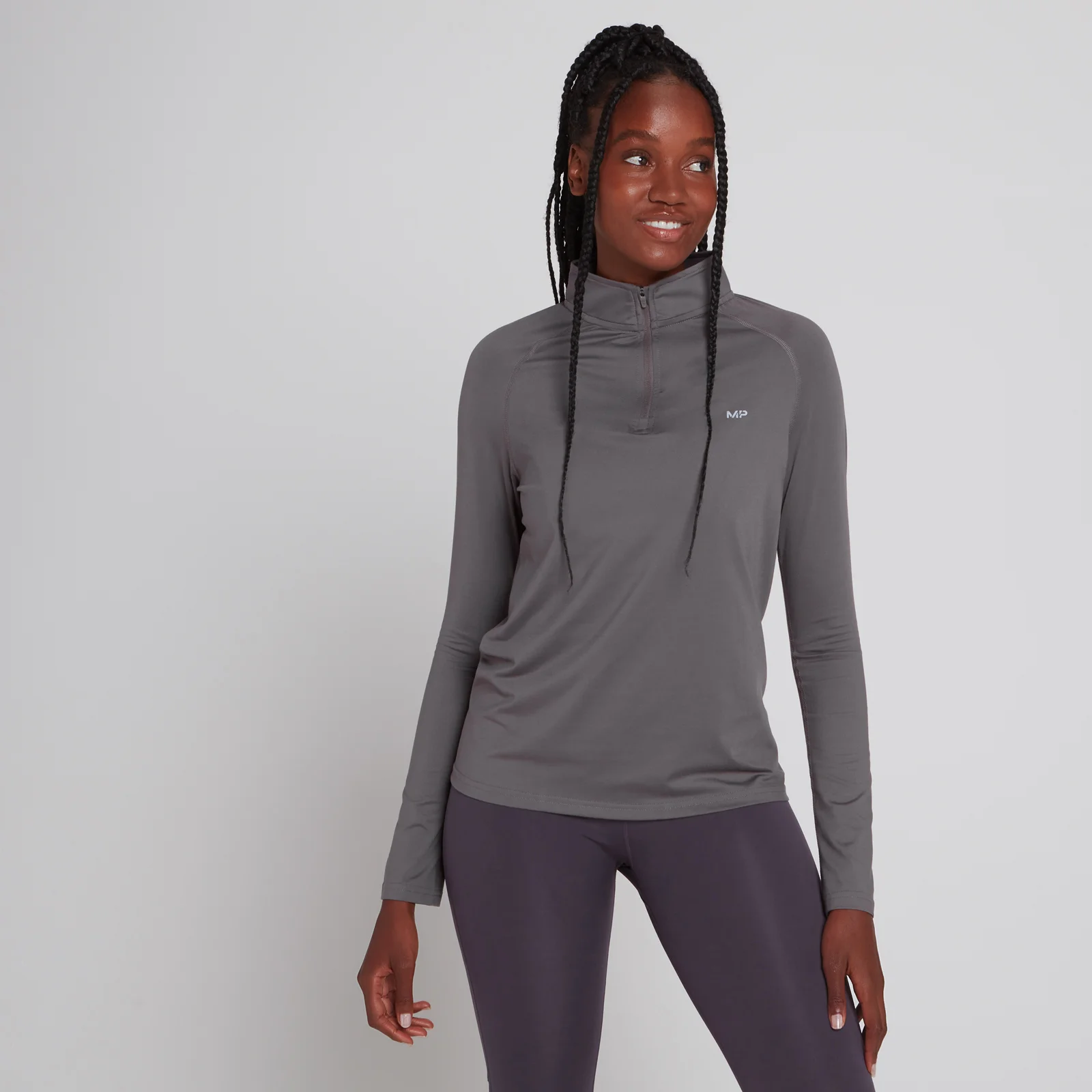 MP Women's Velocity 1/4 Zip Top - Pebble Grey - XXS Bilde 1