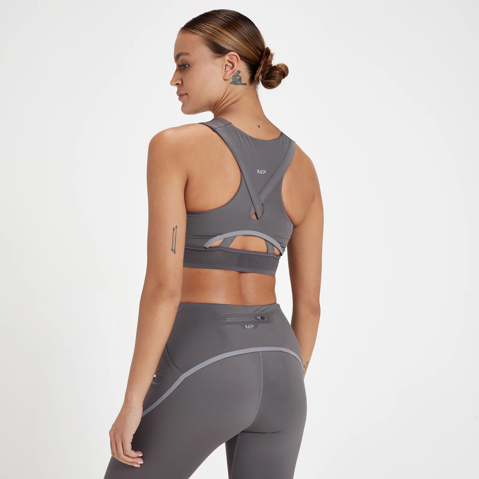 MP Women's Velocity Reflective Sports Bra - Pebble Grey - XXS Bilde 1