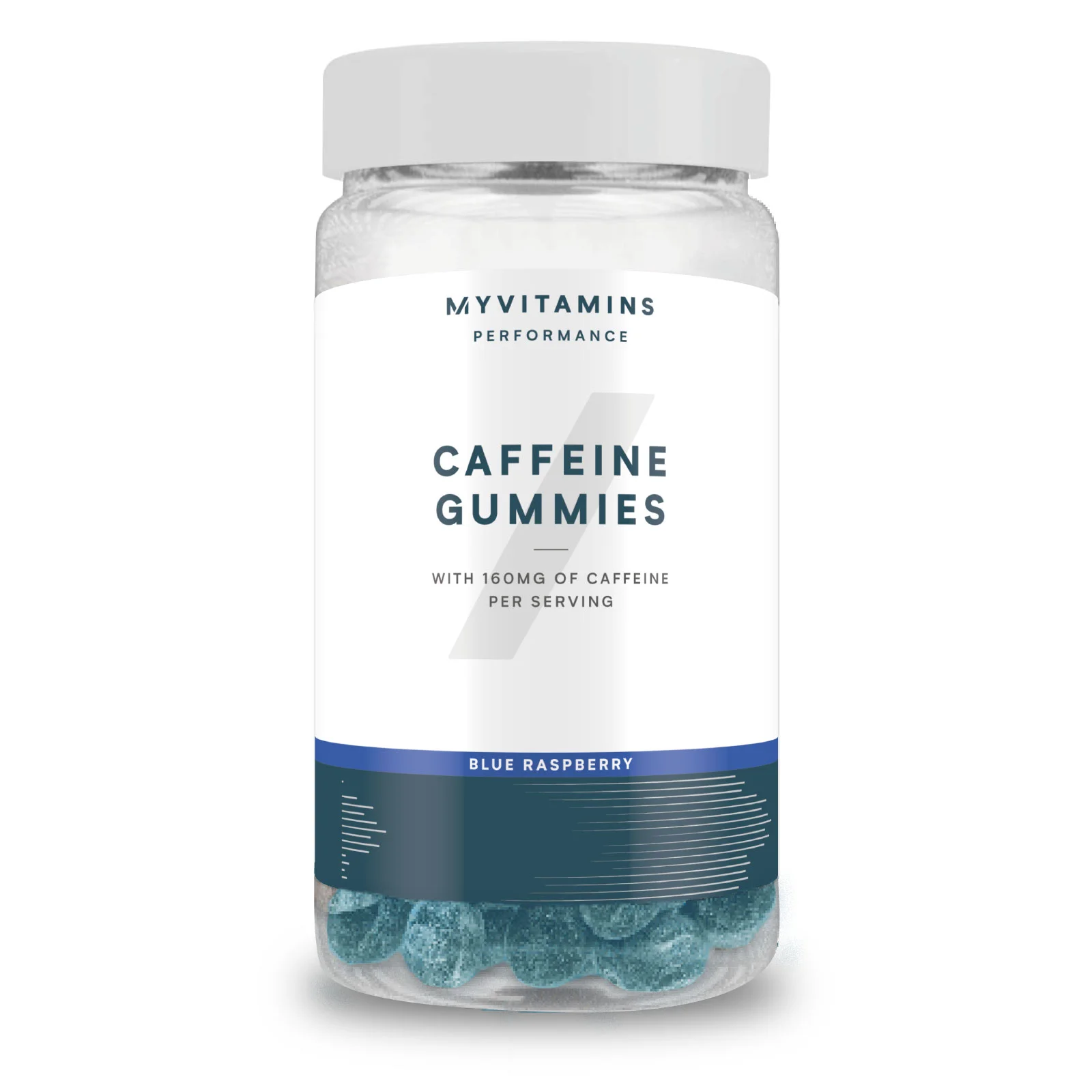 Myvitamins Caffeine Gummies - 60gummies - Blå Bringebær Bilde 1