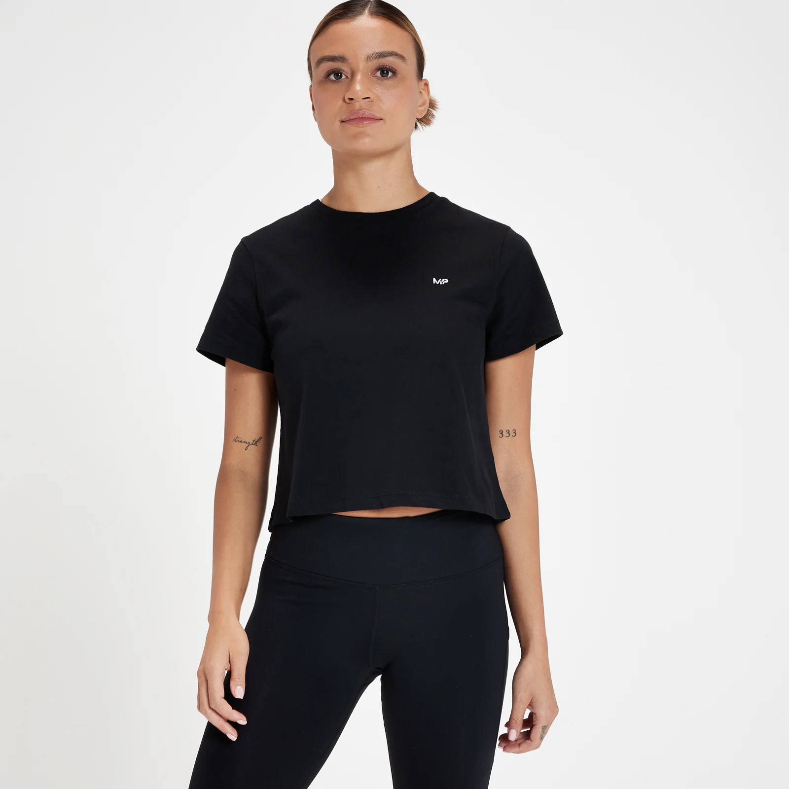 MP Women's Rest Day Crop T-Shirt - Black - XXS Bilde 1