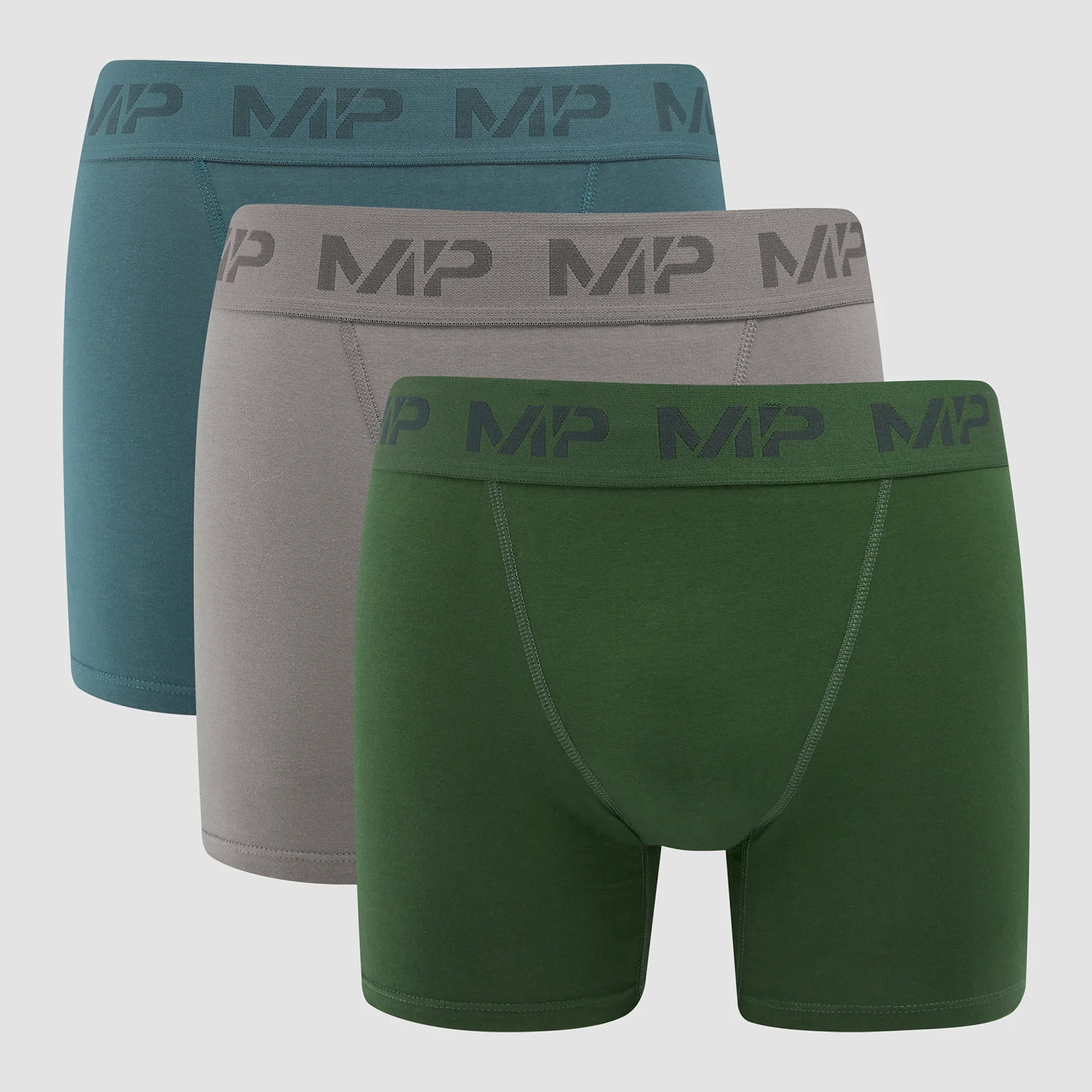 MP Men's Boxers (3 Pack) Carbon/Smoke Blue/Dark Green - XXS Bilde 1