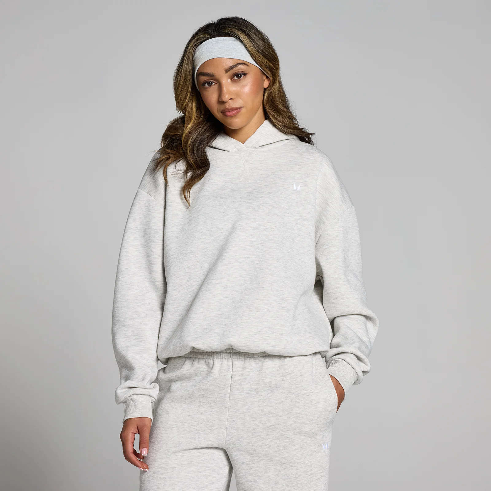 MP Women's Basics Oversized Hoodie - Light Grey Marl - S Bilde 1