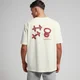 MP Men's Tempo Graphic Oversized T-Shirt - Off White/Red Print