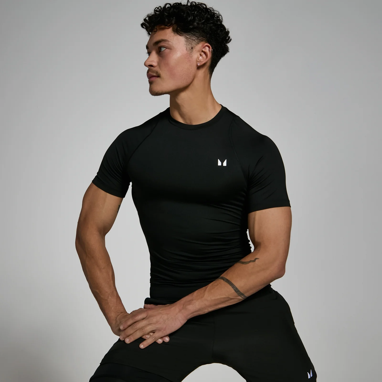 MP Men's Training Short Sleeve Baselayer - Black - XXS Bilde 1
