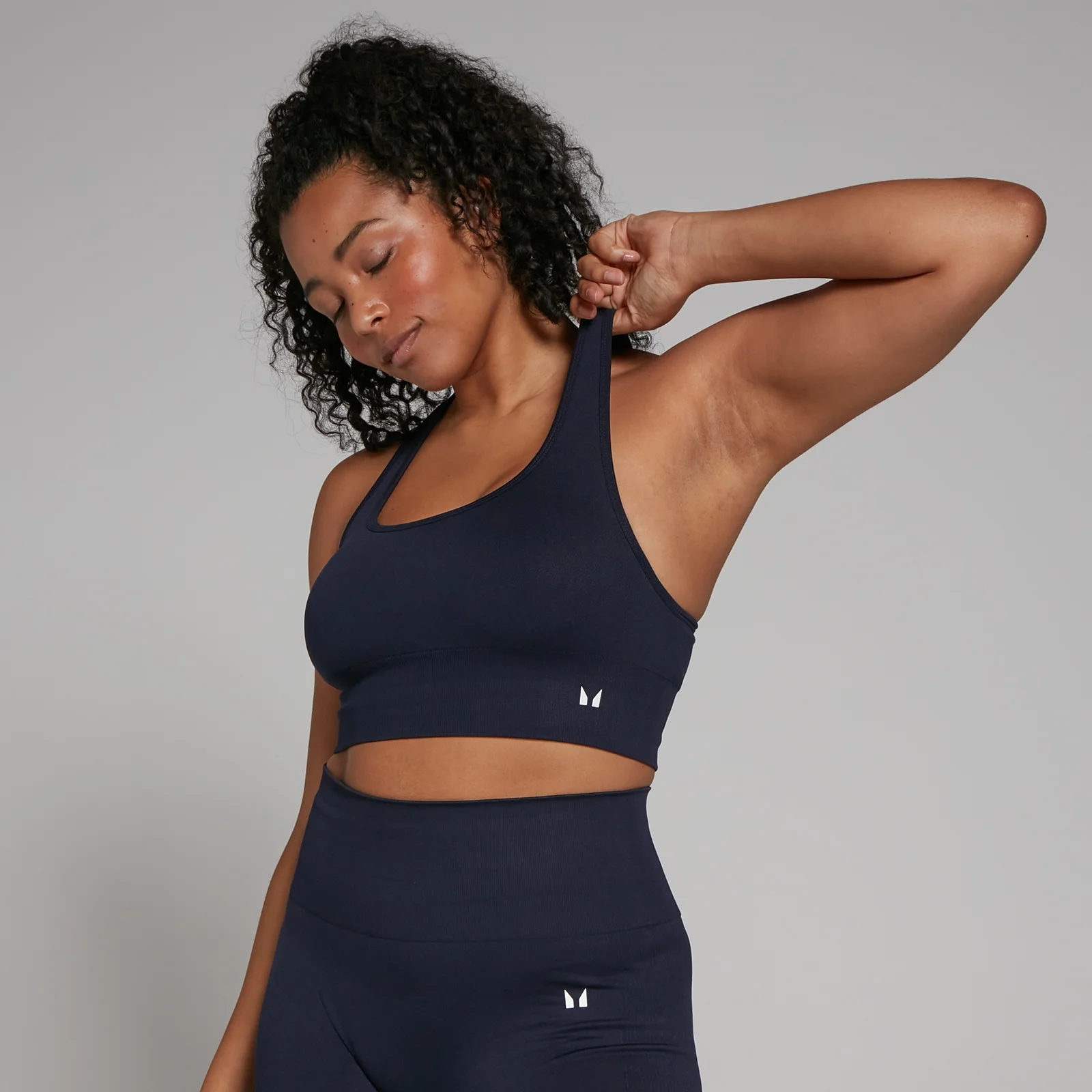 MP Women's Shape Seamless Sports Bra - Navy - S Bilde 1