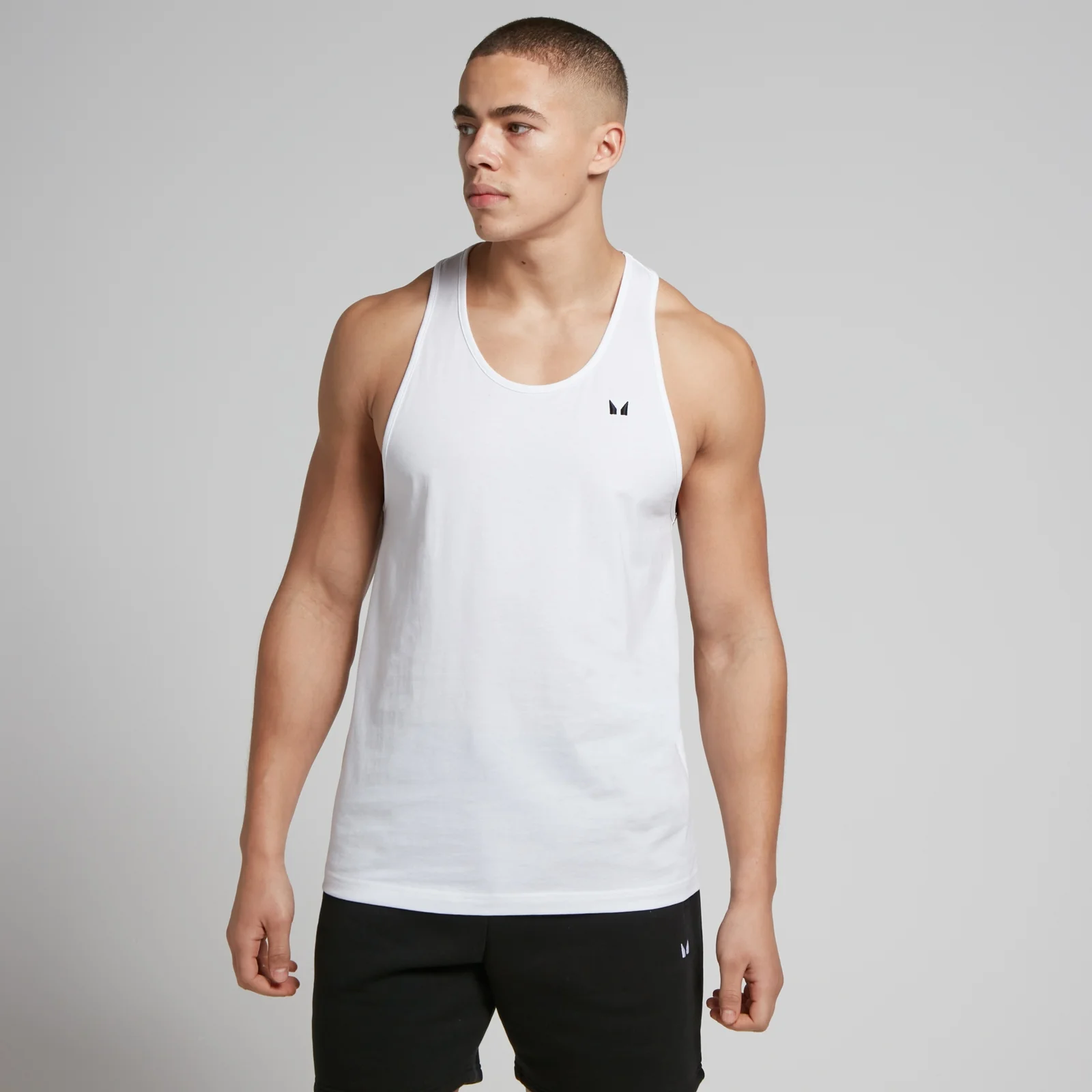 MP Men's Cotton Vest - White - S Bilde 1