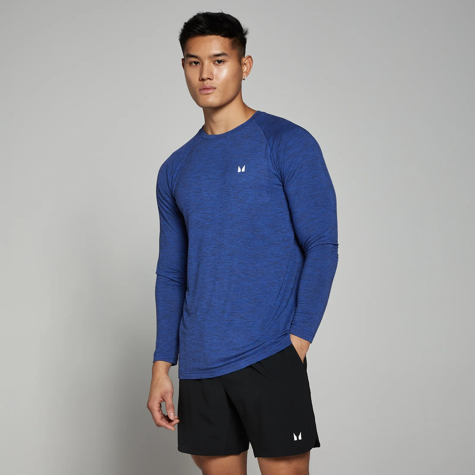 MP Men's Performance Long Sleeve Top - Cobalt Blue Marl - XXS Bilde 1