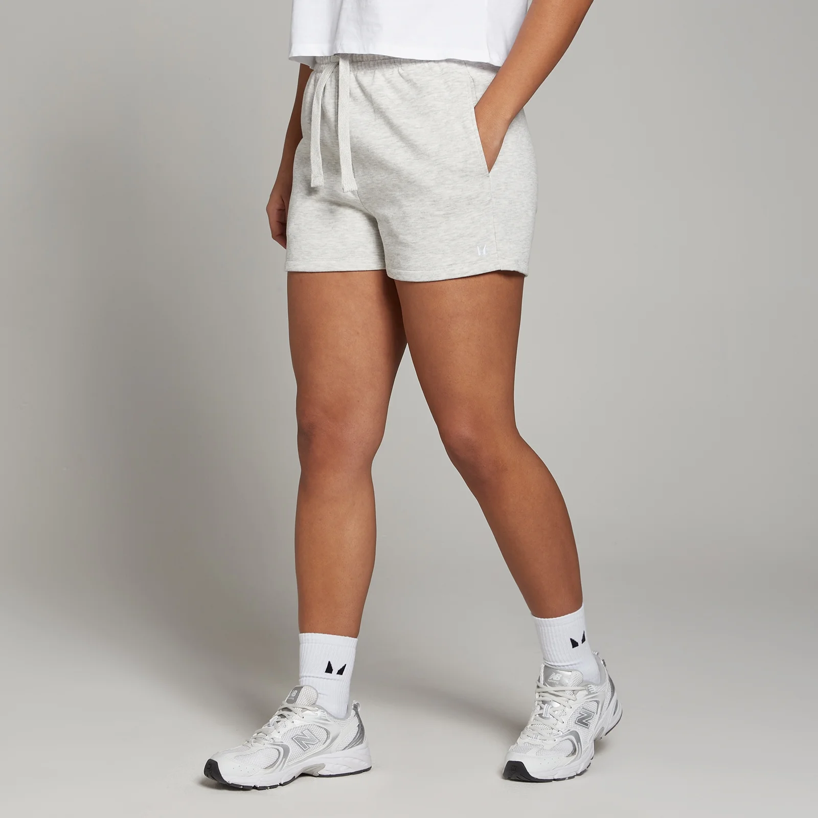MP Women's Basics Sweatshorts - Light Grey Mar - L Bilde 1