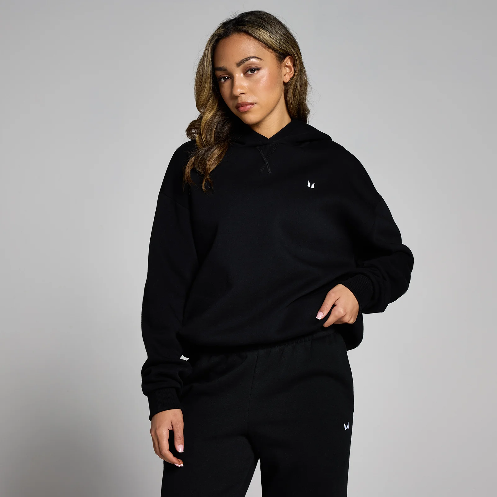 MP Women's Basics Oversized Hoodie - Black - XXS Bilde 1