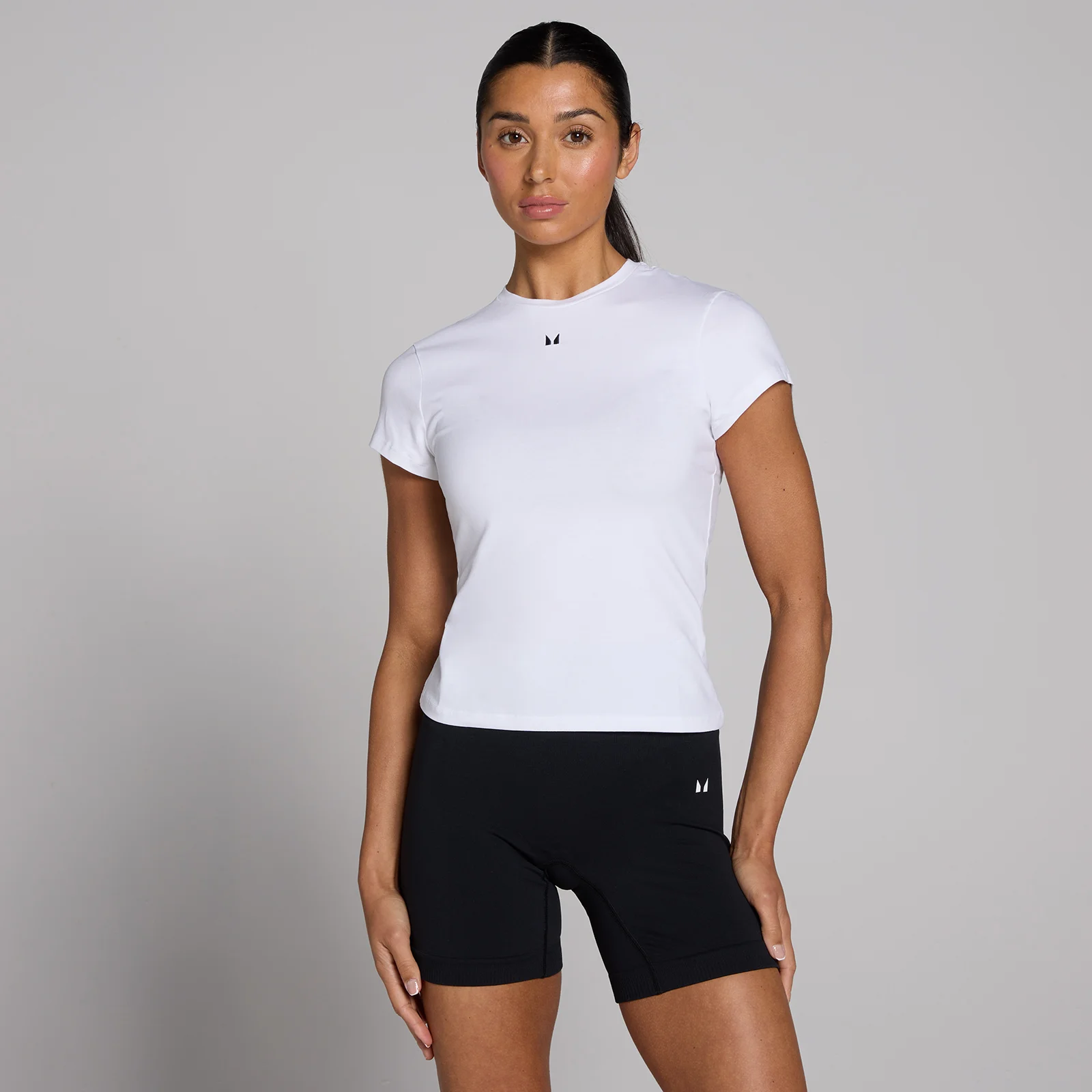 MP Women's Basic Body Fit Short Sleeve T-Shirt - White - XXS Bilde 1