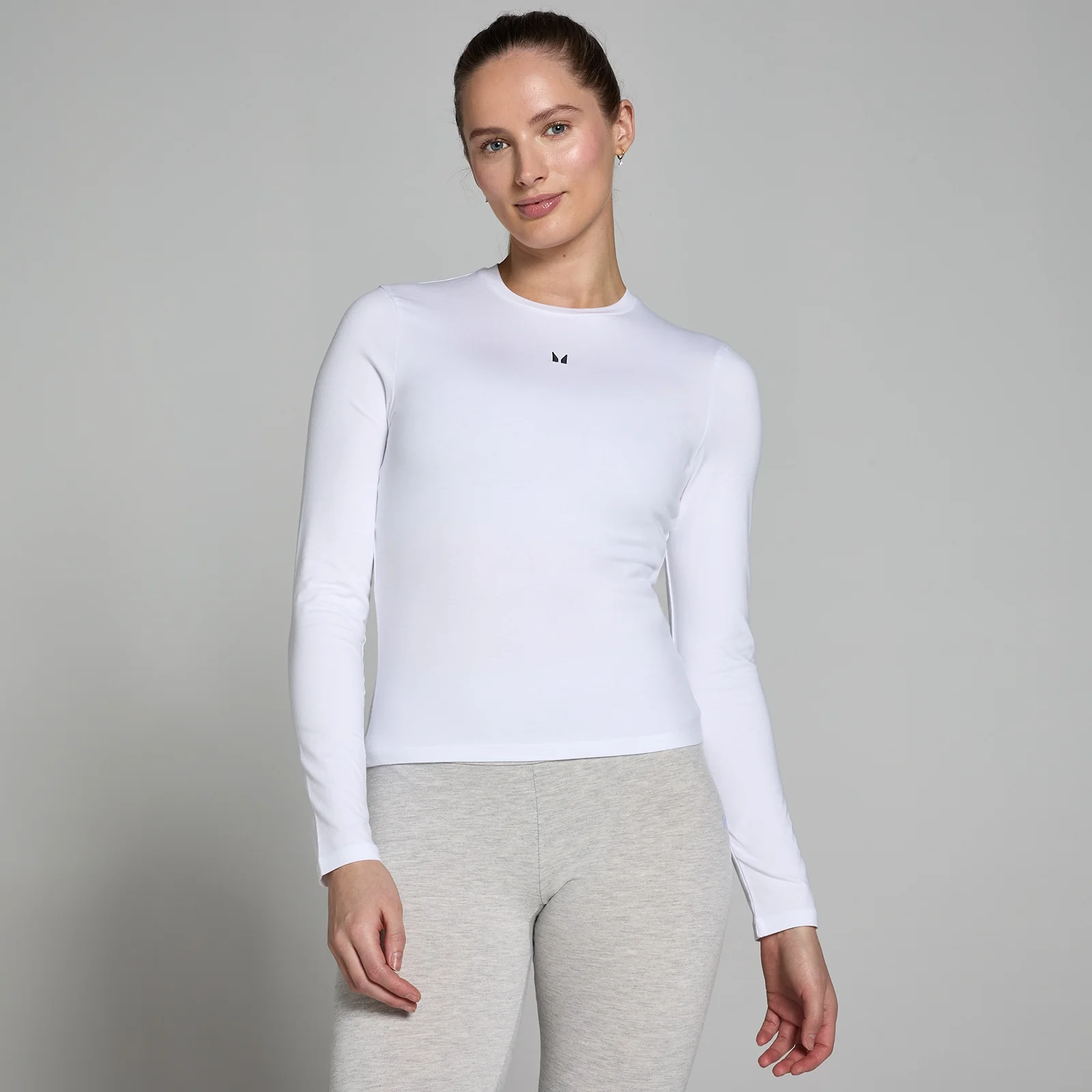 MP Women's Basic Body Fit Long Sleeve T-Shirt - White - XXS Bilde 1