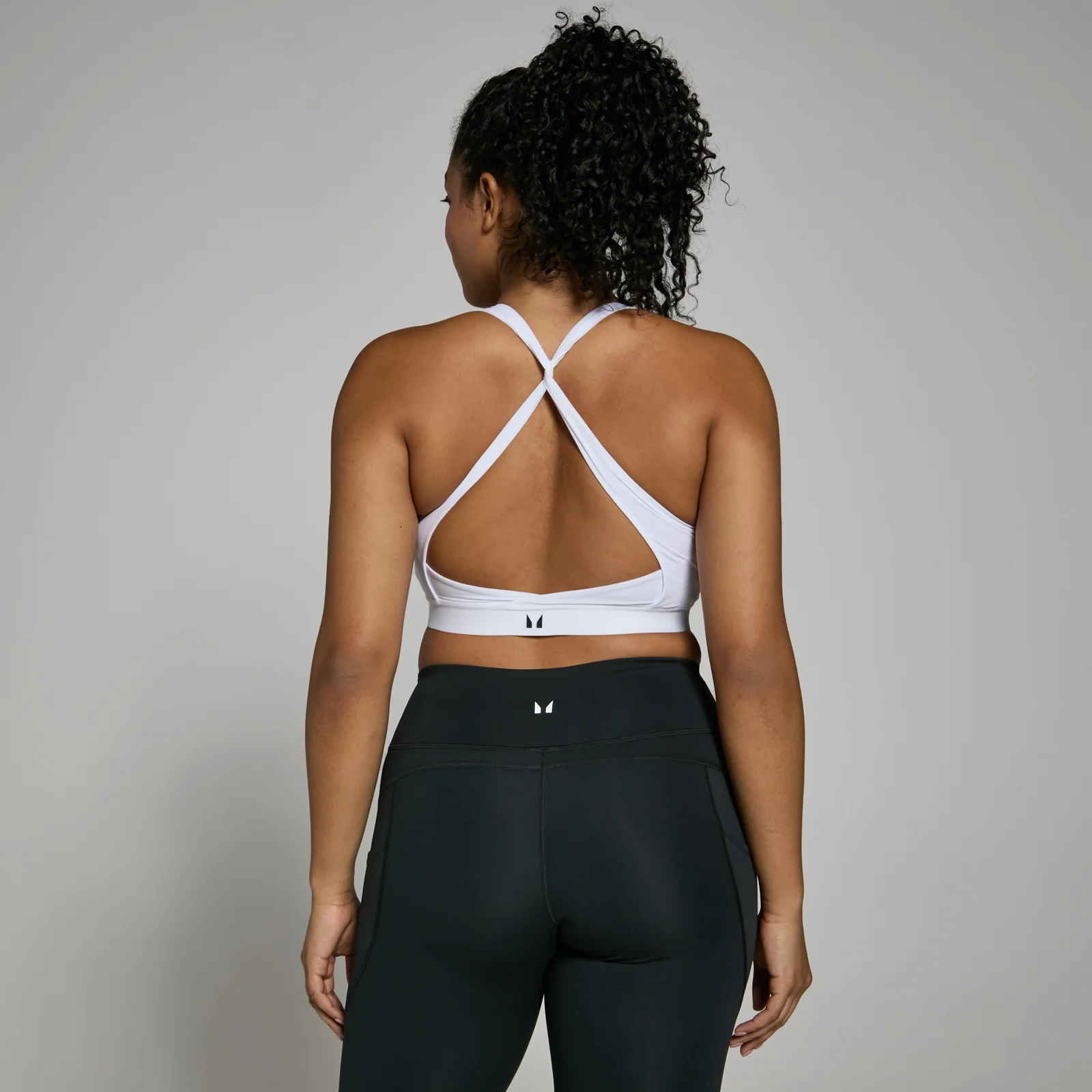 MP Women's Power Cross Back Sports Bra - White - XS Bilde 1