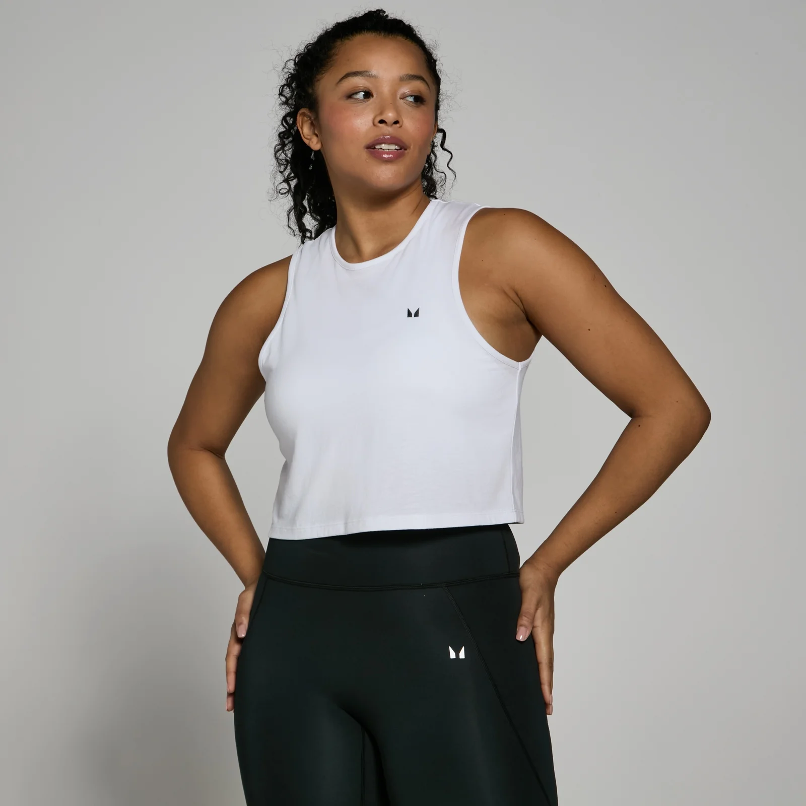 MP Women's Training Cropped Vest - White - XXS Bilde 1